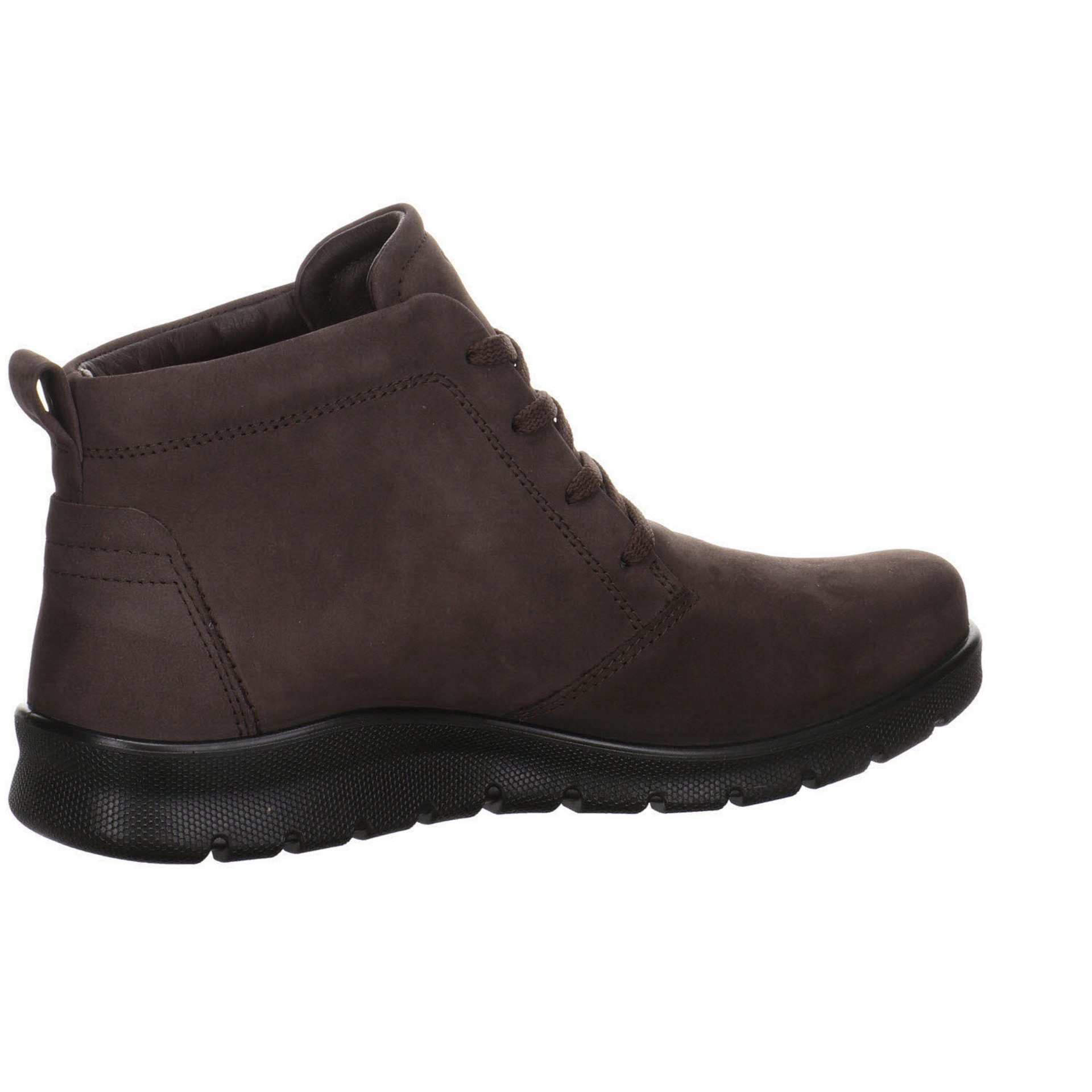 Babett Damen Schuhe Stiefeletten Boots Schnürstiefelette braun Nubukleder Ecco