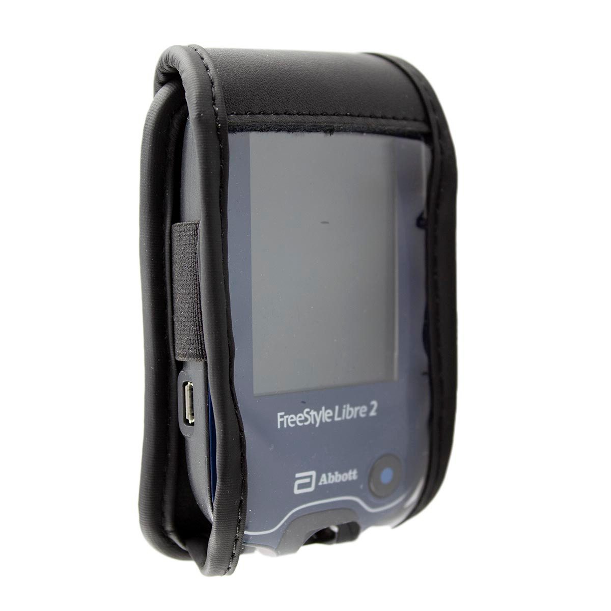 caseroxx Blutzuckermessgerät Ledertasche mit Gürtelclip für Freestyle Libre 1 / 2 / 3 / Insulinx