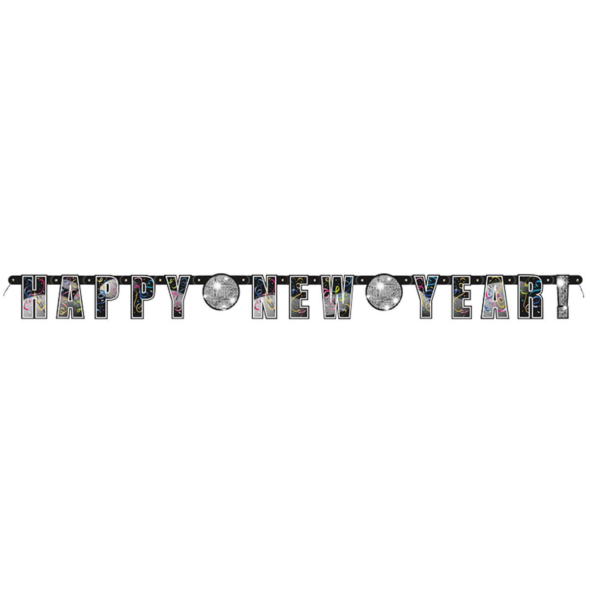 Unique Industries Inc. Girlande Banner Countdown to New Years 1,52m