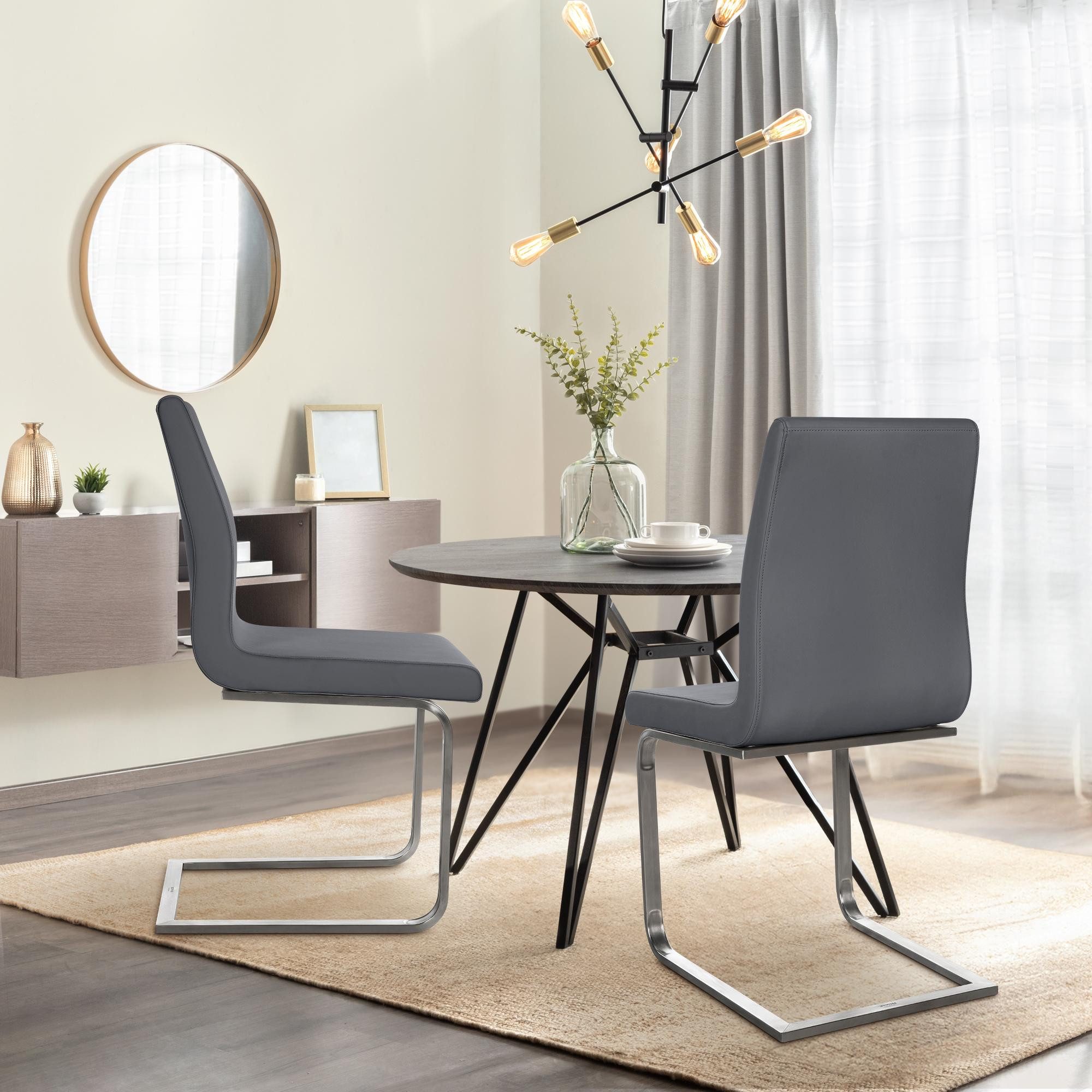 CLP Esszimmerstuhl Belfort Kunstleder, mit robustem Edelstahlgestell