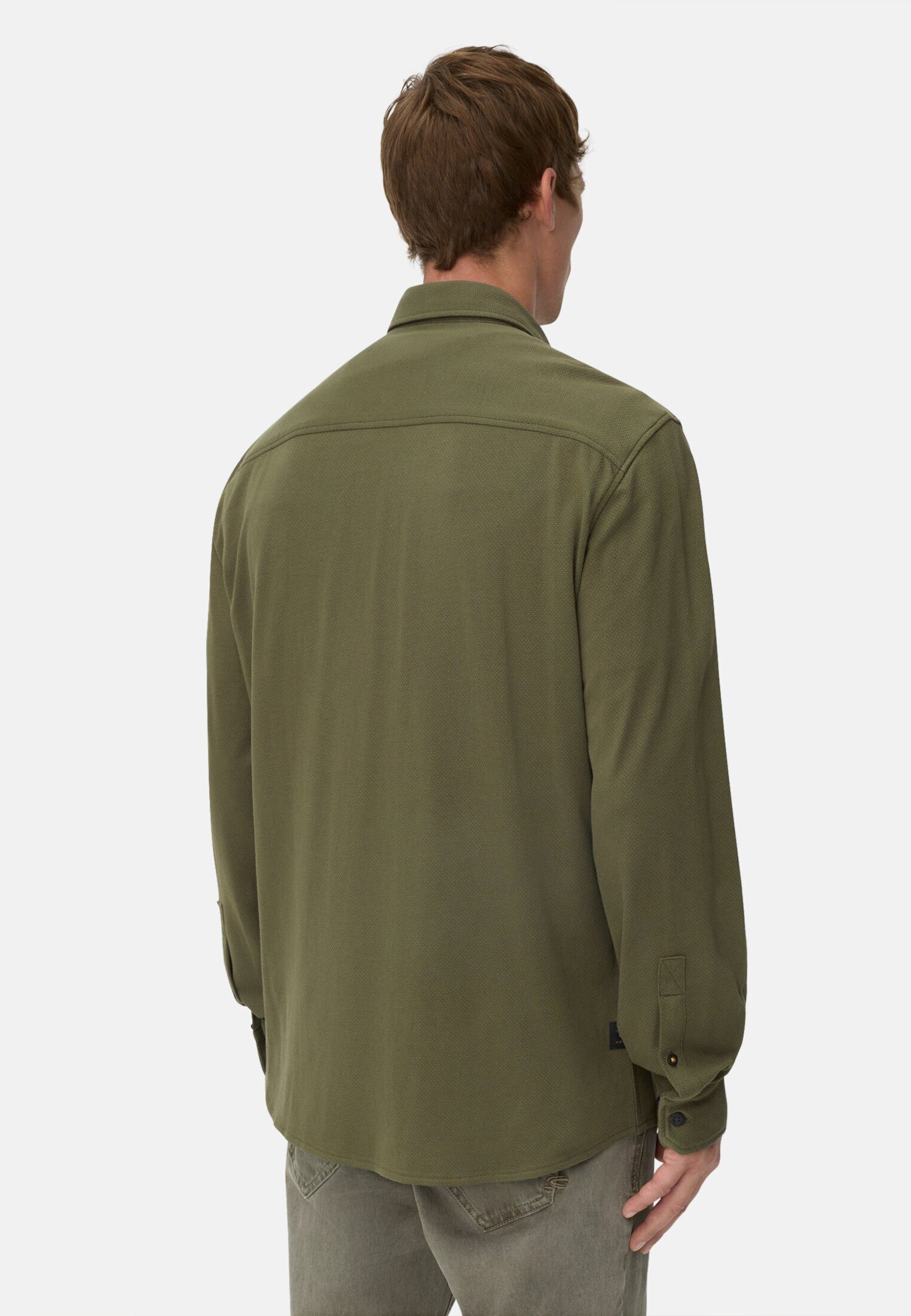 camel active Langarmhemd aus Baumwolljersey Langarm Kentkragen
