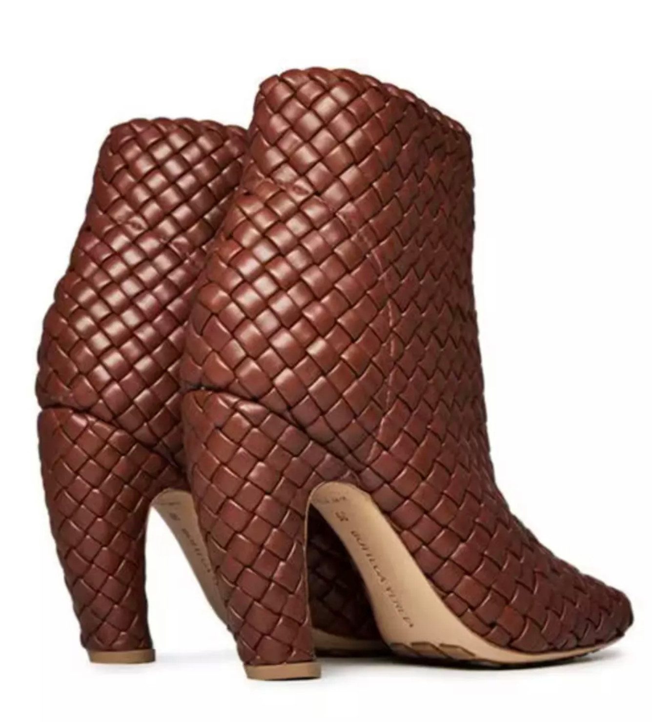 BOTTEGA VENETA Canalazzo Lido Boots 37 Stiefelette Handgefertigt aus Lammleder ikonischem Intrecciato-Webmuster
