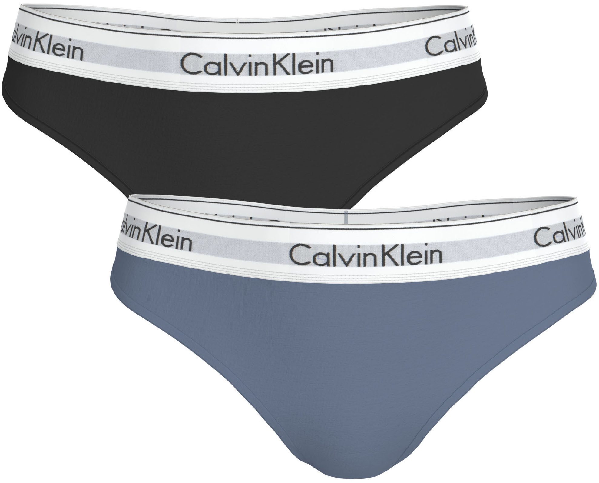Calvin Klein Underwear Tanga THONG 2PK (Packung, 2er-Pack) Körpernahe Passform mit elastischem Bund