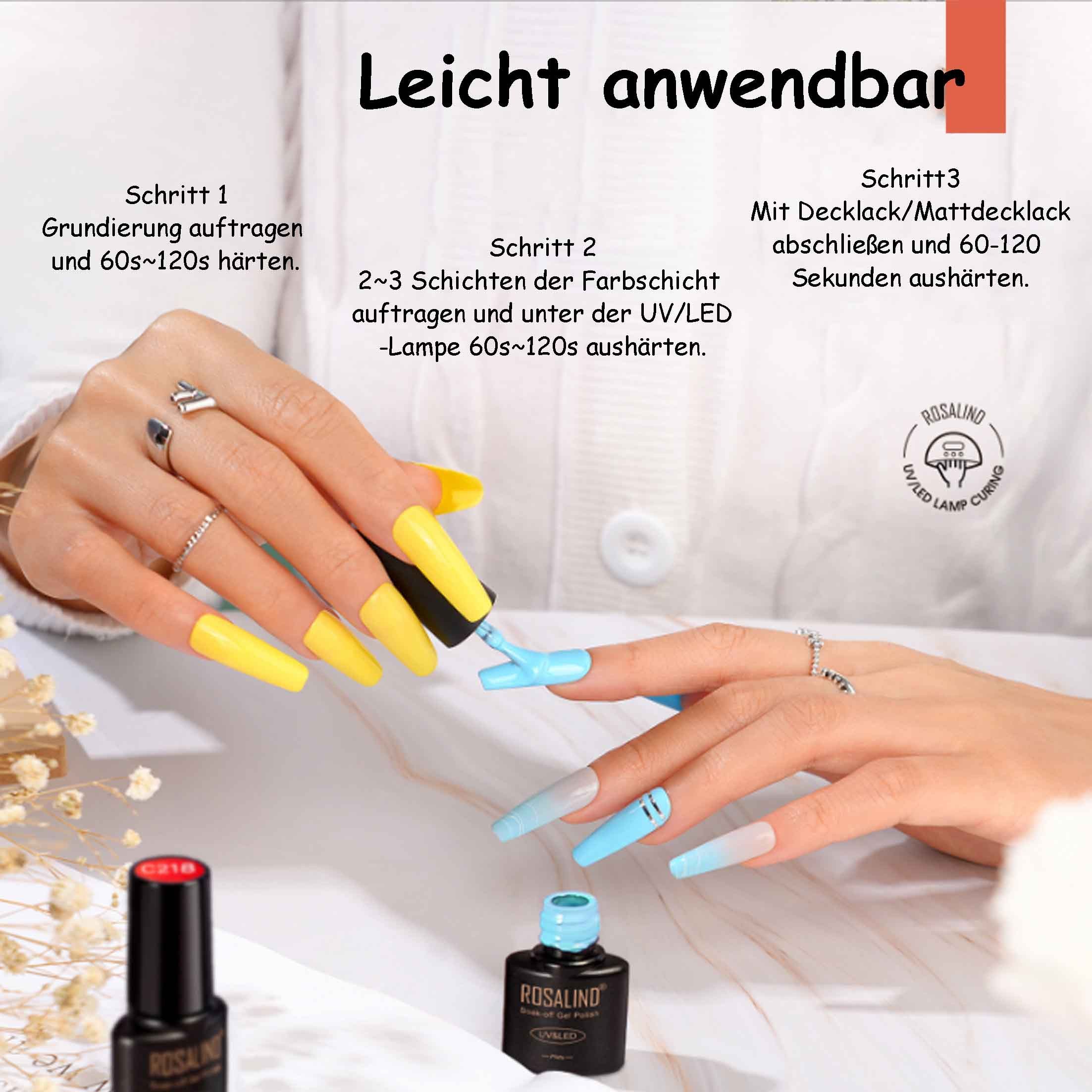 KINSI UV-Nagellack-Set Nude Nagellack Gel, 35 Farben Nagellack Gel + 3 Funktionsgel, 38-tlg., Gesunde und sichere Materialien, lang anhaltender Glanz – Bild 4 von 5