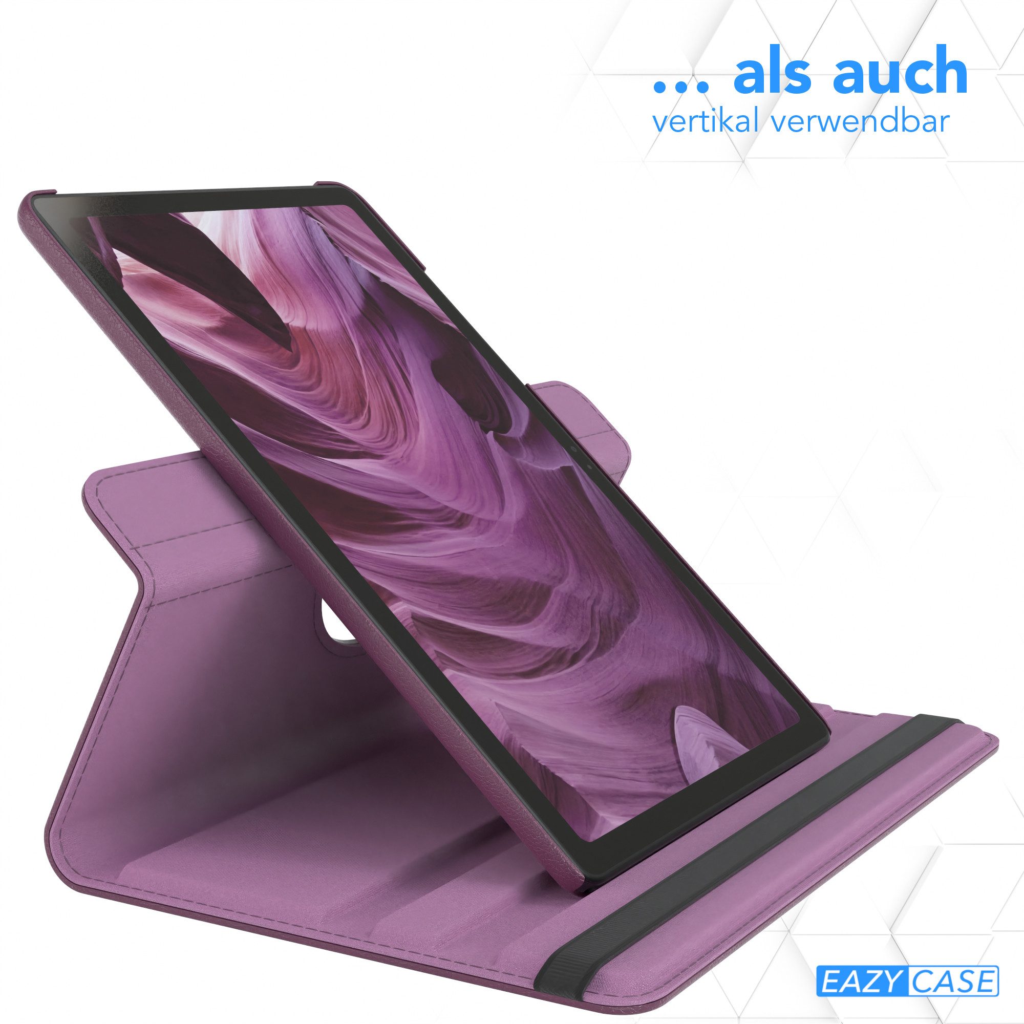 EAZY CASE Tablet-Hülle Rotation Case für Samsung Galaxy Tab A7 10,4 Zoll, Tablet-Hülle Bookstyle Case Fullcover Schutz Tasche Stehfunktion Lila – Bild 5 von 5