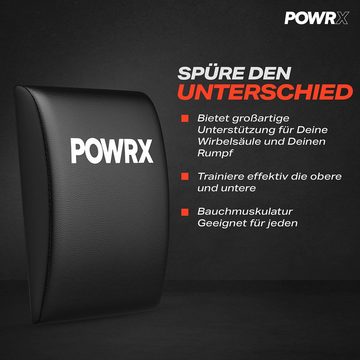 POWRX Bauchmuskelmaschine Bauchmuskelmatte rutschfest für Fitness Core Training, Schwarz Schaumstoff