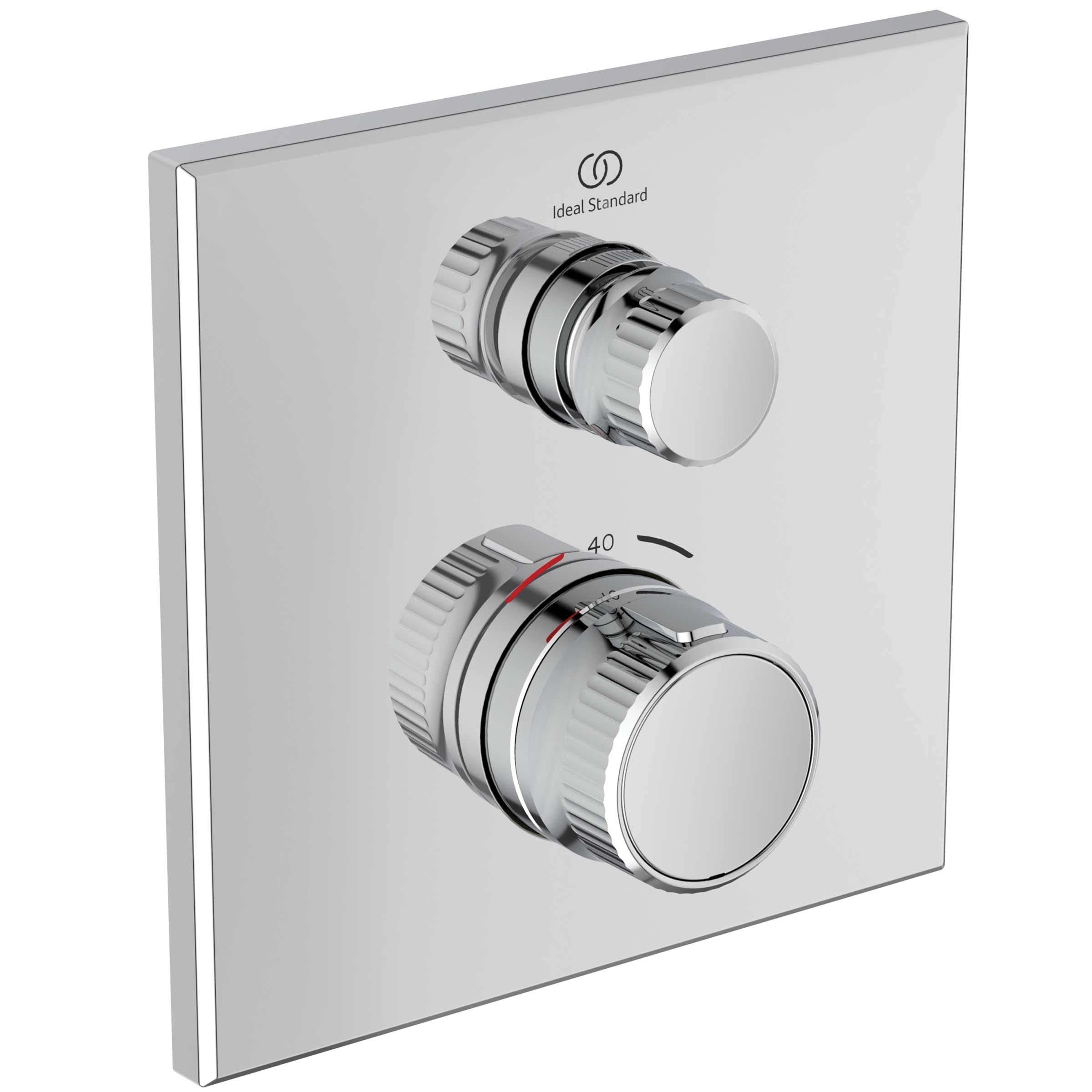 Ideal Standard Duscharmatur A7301AA Temperatursperre bei 40°C, elegant verchromt