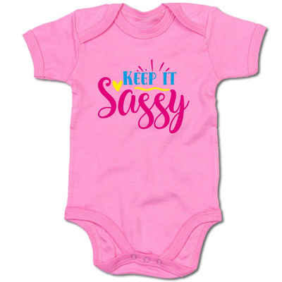 G-graphics Kurzarmbody Baby Body - Keep it sassy mit Spruch / Sprüche • Babykleidung • Geschenk zur Geburt / Taufe / Babyshower / Babyparty • Strampler