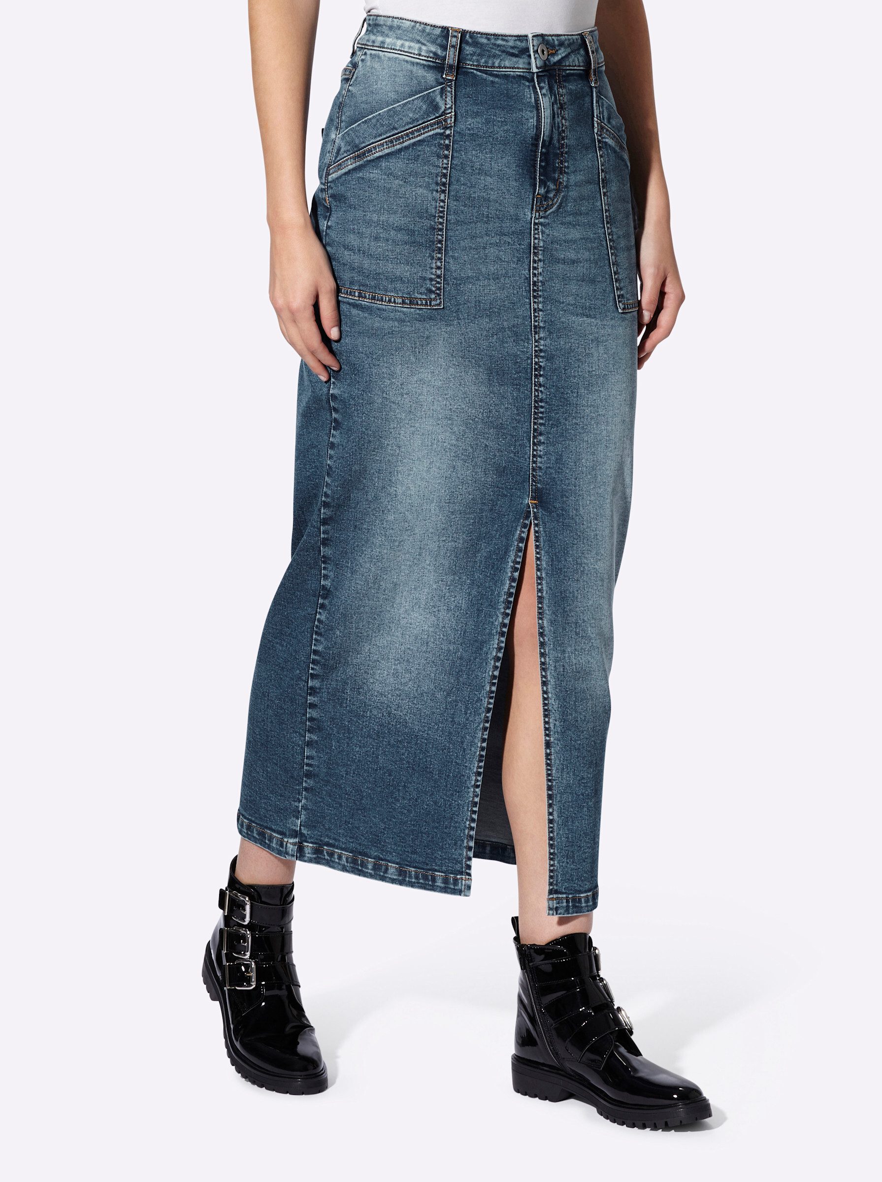 heine A-Linien-Rock Jeansrock günstig online kaufen