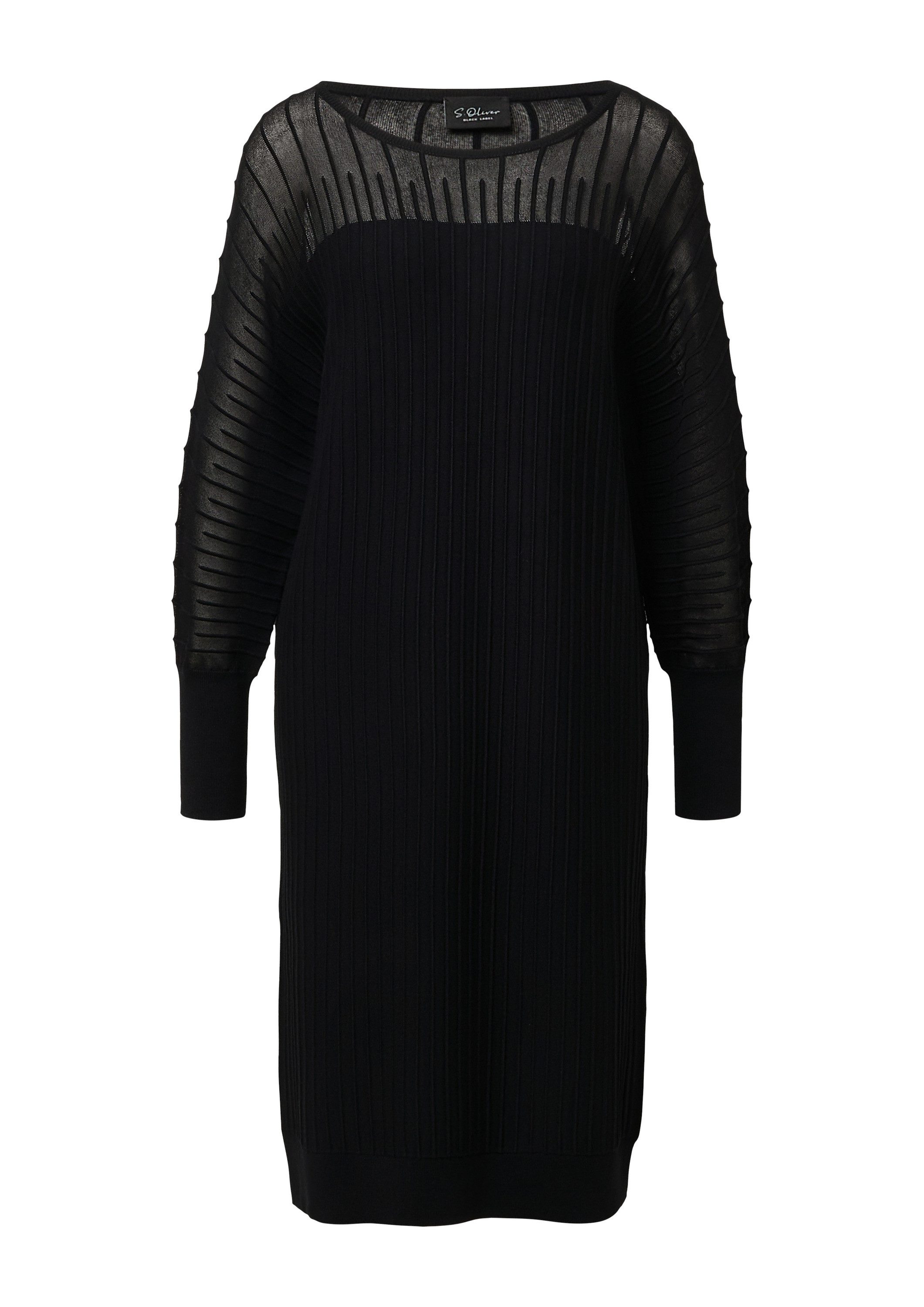 s.Oliver Minikleid Kleid Feinstrick-Kleid mit Fledermausärmeln und Ottoman- günstig online kaufen