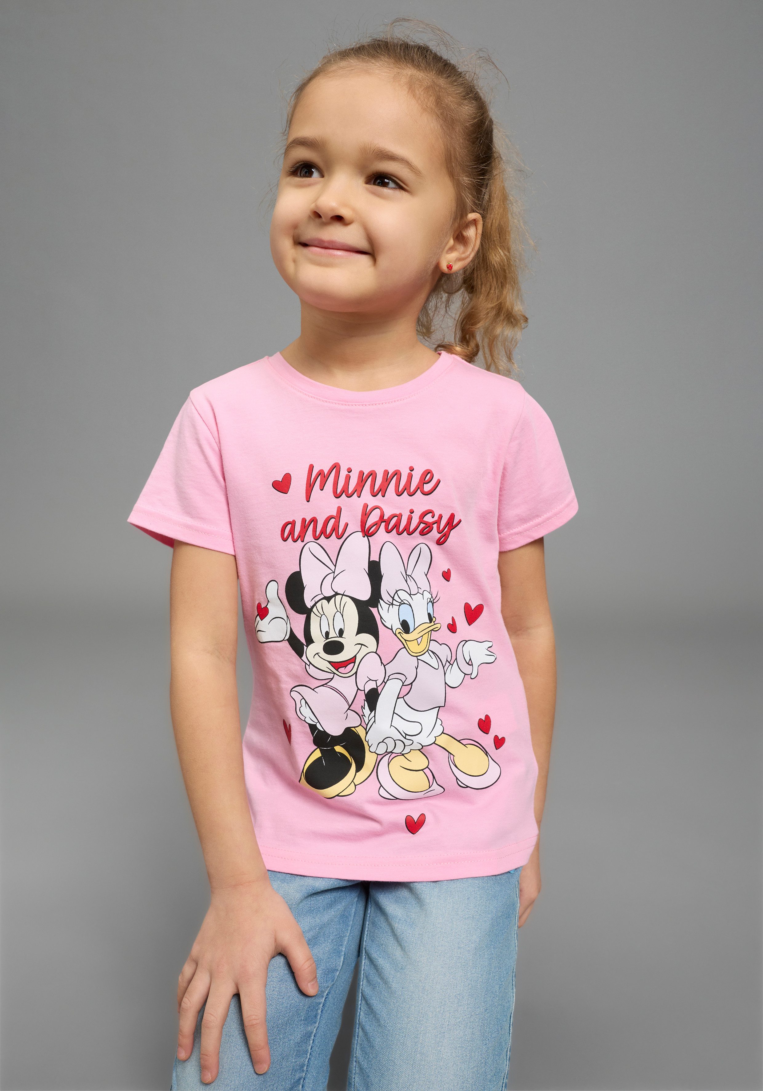 KIDSWORLD T-Shirt MINNIE & DAISY - Disney Shirt modischer Stil, Kurzarm, auch in großen Größen, aus Baumwolle