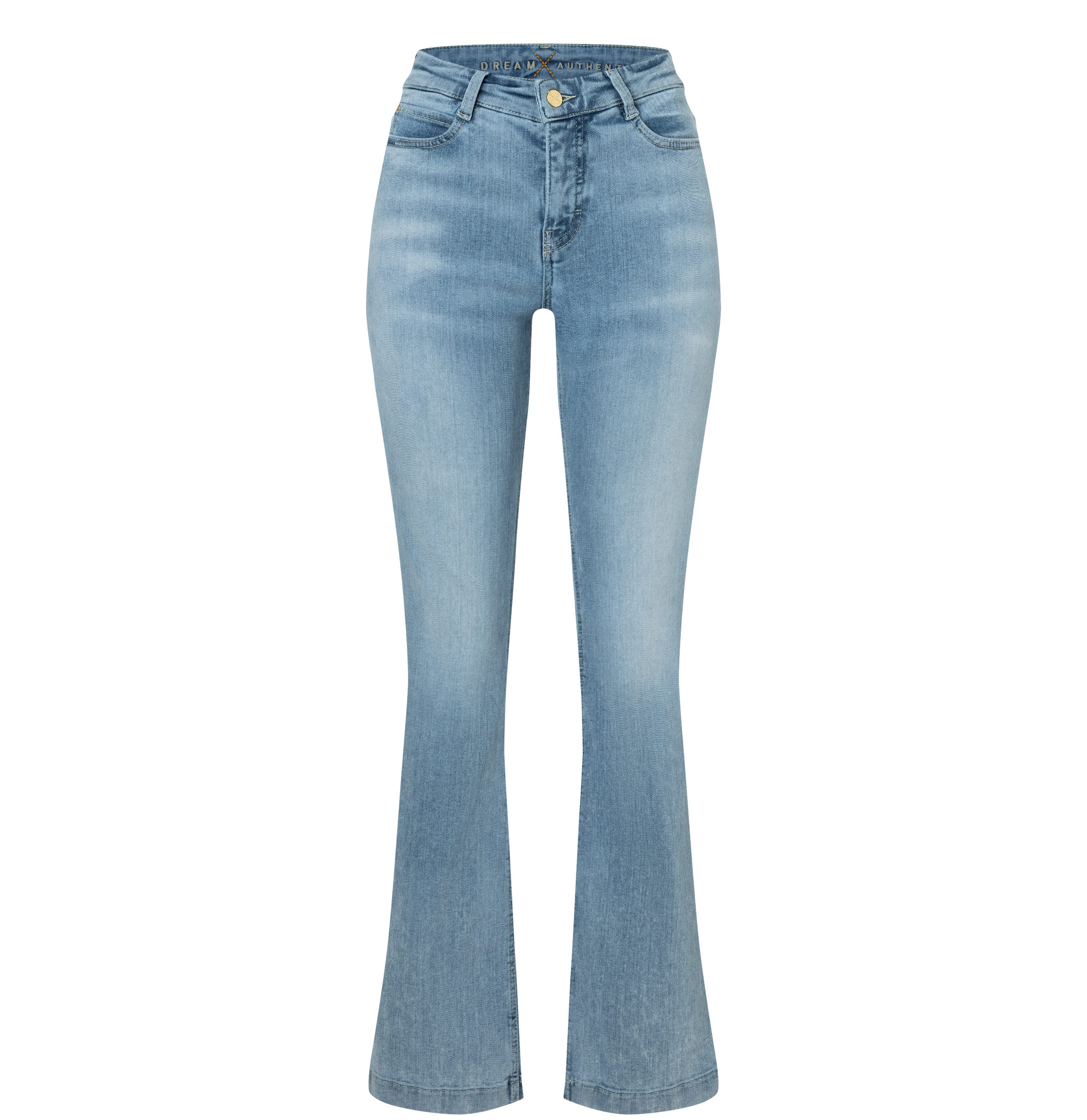 Stretch-Jeans MAC DREAM BOOT summer blue clouds wash 5433-90-0358L D215