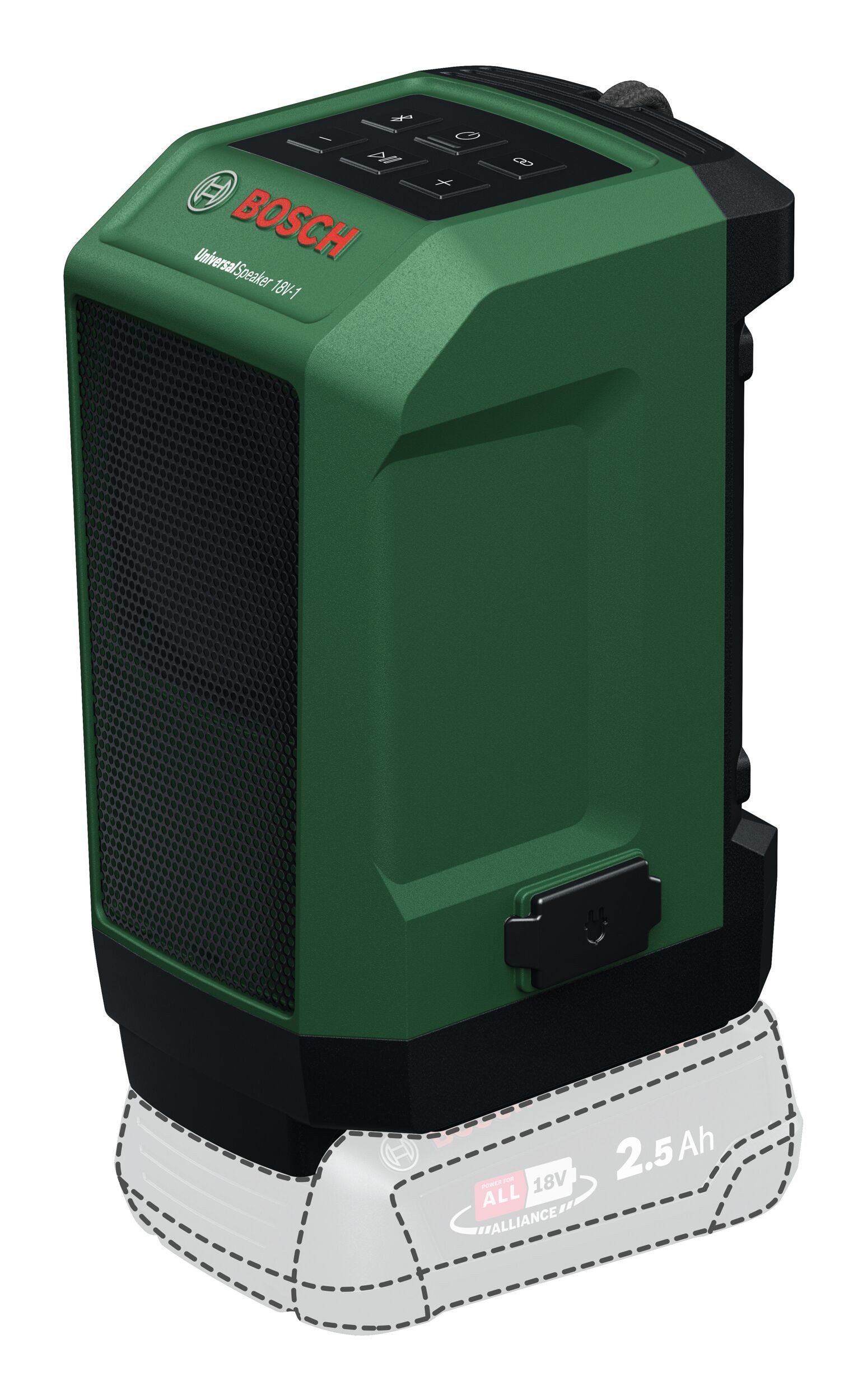 BOSCH Baustellenradio (Akku-Bluetooth-Lautsprecher Universallautsprecher 18V-1 Ohne Akku)