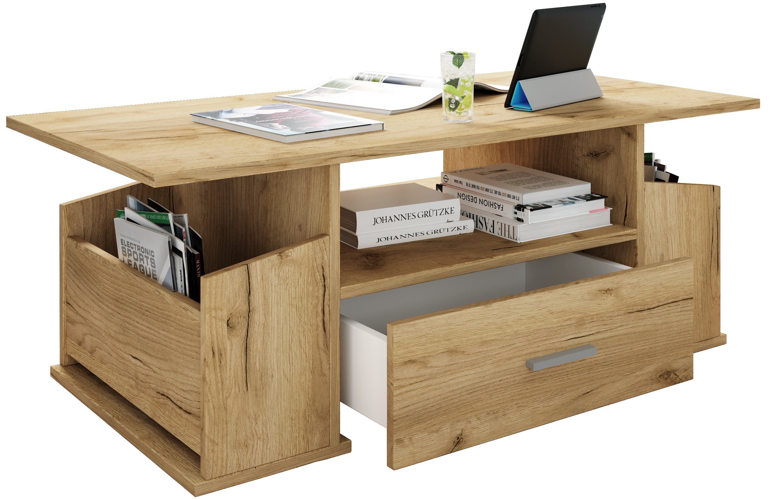 VCM Couchtisch Holz Sofatisch Couchtisch Schublade Junata günstig online kaufen