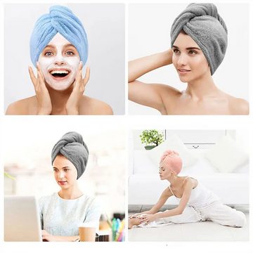 RefinedFlare Duschhaube Damen-Haartrocknungskappe, schnell trocknende Duschhaube, Haartuch (3 St)