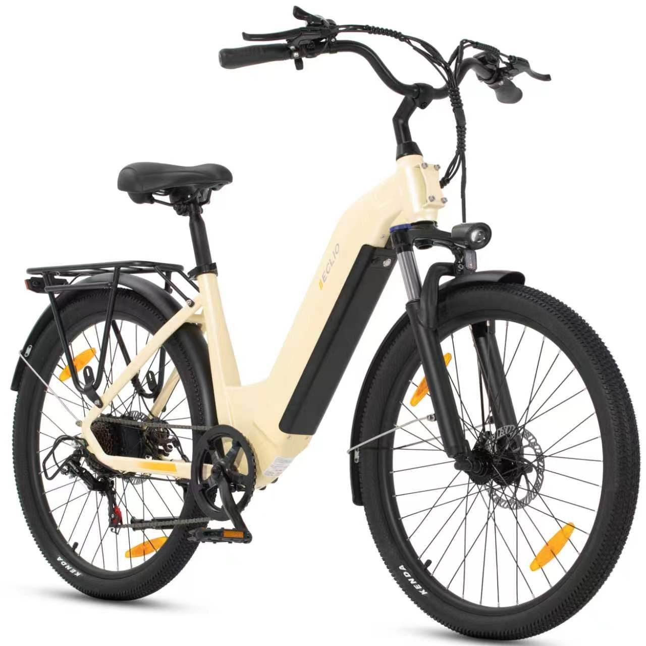 Vankel E-Bike Cityrad e bike für herren 26 zoll 18.2AH 36V 655WH damen 120km Elektrofahrrad, Kettenschaltung, Heckmotor, 655 Wh, (Beleuchtungsset mit Batterieladegerät, Batterieschlüssel, Werkzeug), Komfortables Stadtrad mit Scheibenbremsen & 26" Bereifun