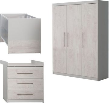 roba® Babyzimmer-Komplettset Maren 2, (Set, 3-St., Kinderbett, Schrank, Wickelkommode), mit Kinderbett, Schrank und Wickelkommode breit