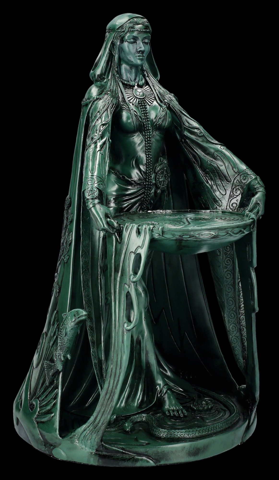 Figuren Shop GmbH Dekofigur Danu Figur groß - Keltische Göttin grün - Mythologie Dekofigur Kelten