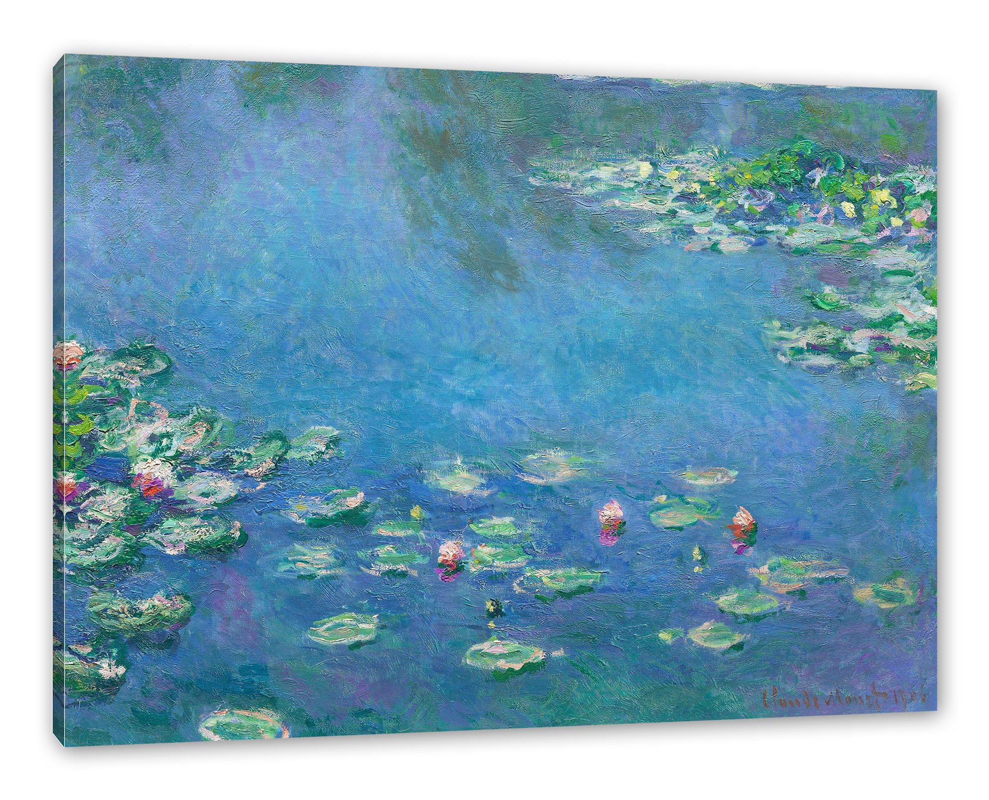 Pixxprint Leinwandbild Claude Monet - Seerosen III, Claude Monet - Seerosen  III (1 St), Leinwandbild fertig bespannt, inkl. Zackenaufhänger