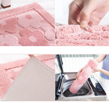 Zeltteppiche Rosa wasserabsorbierende, rutschfeste Badezimmer-Bodenmatte, KIKI