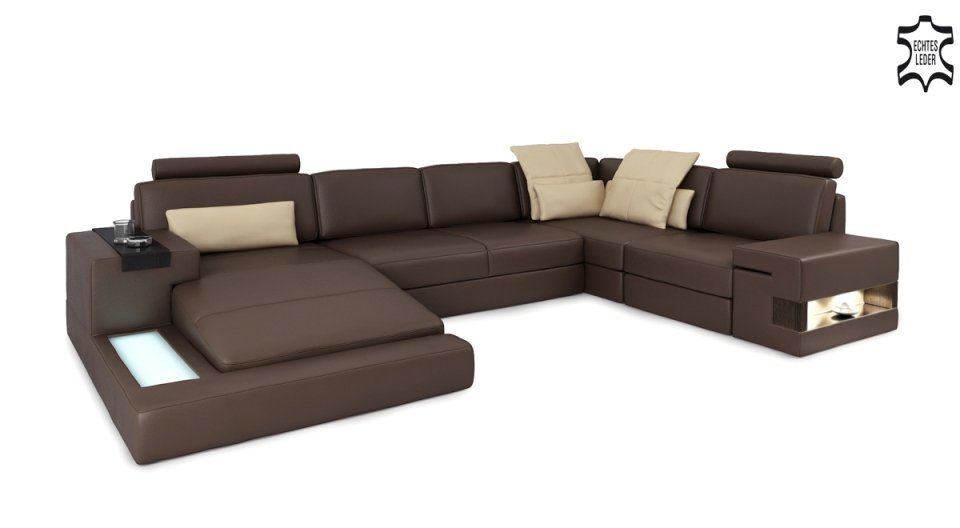 JVmoebel Ecksofa, Ecksofa Sofa Couch Polster U Form Wohnlandschaft Bellini Design