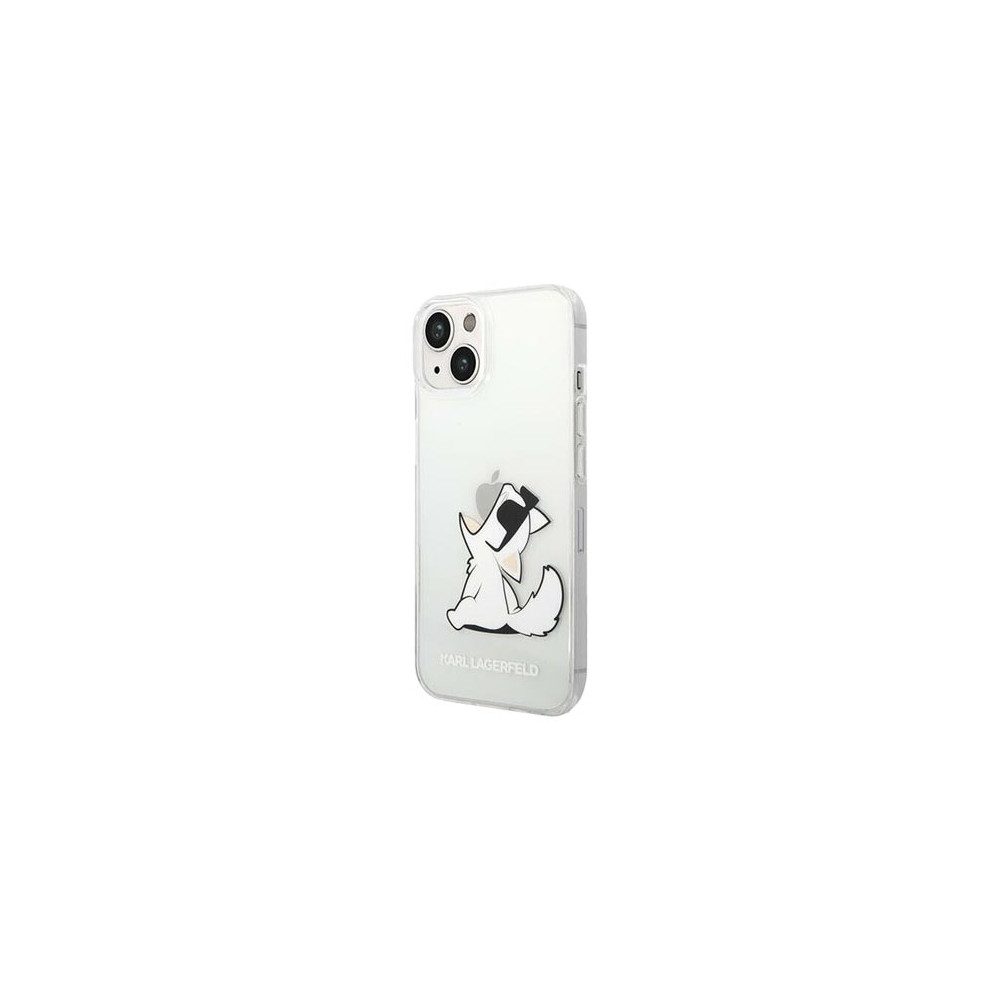 KARL LAGERFELD Handytasche KLHCP14MGCFD Hard Cover Choupette Eat Transparent für iPhone 14 Plus