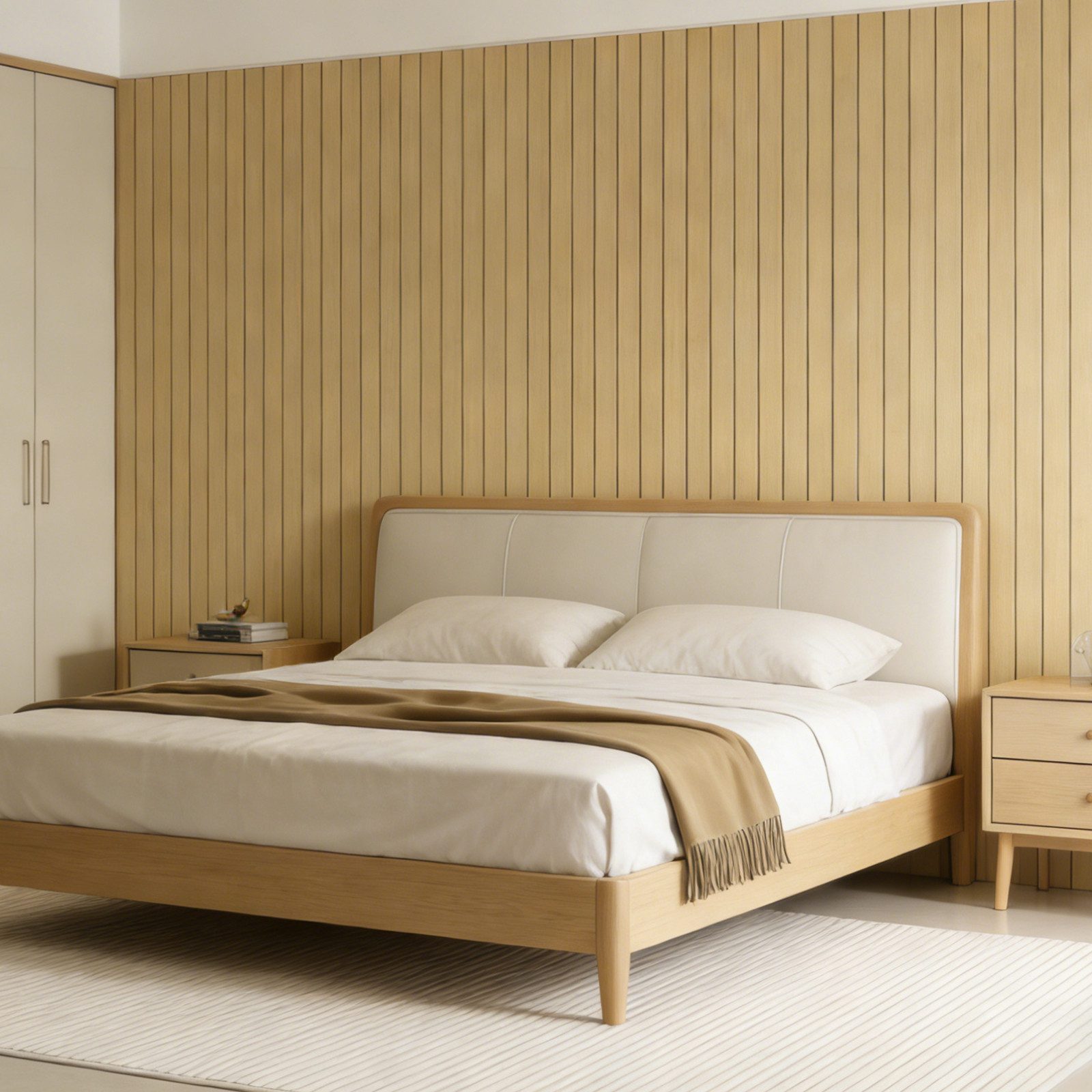 BlingBin Wandpaneel Selbstklebende 3D Wandpaneele, Lamellentapete, Holzlatten-Tapete, BxL: 40x300 cm, 1,2 qm, (3D Wandverkleidung in Rollenform, 1-tlg., 40 x 300 cm, 1,2 m) Ohne Bohren, zuschneidbar, wasserabweisend, für glatte Innenwände