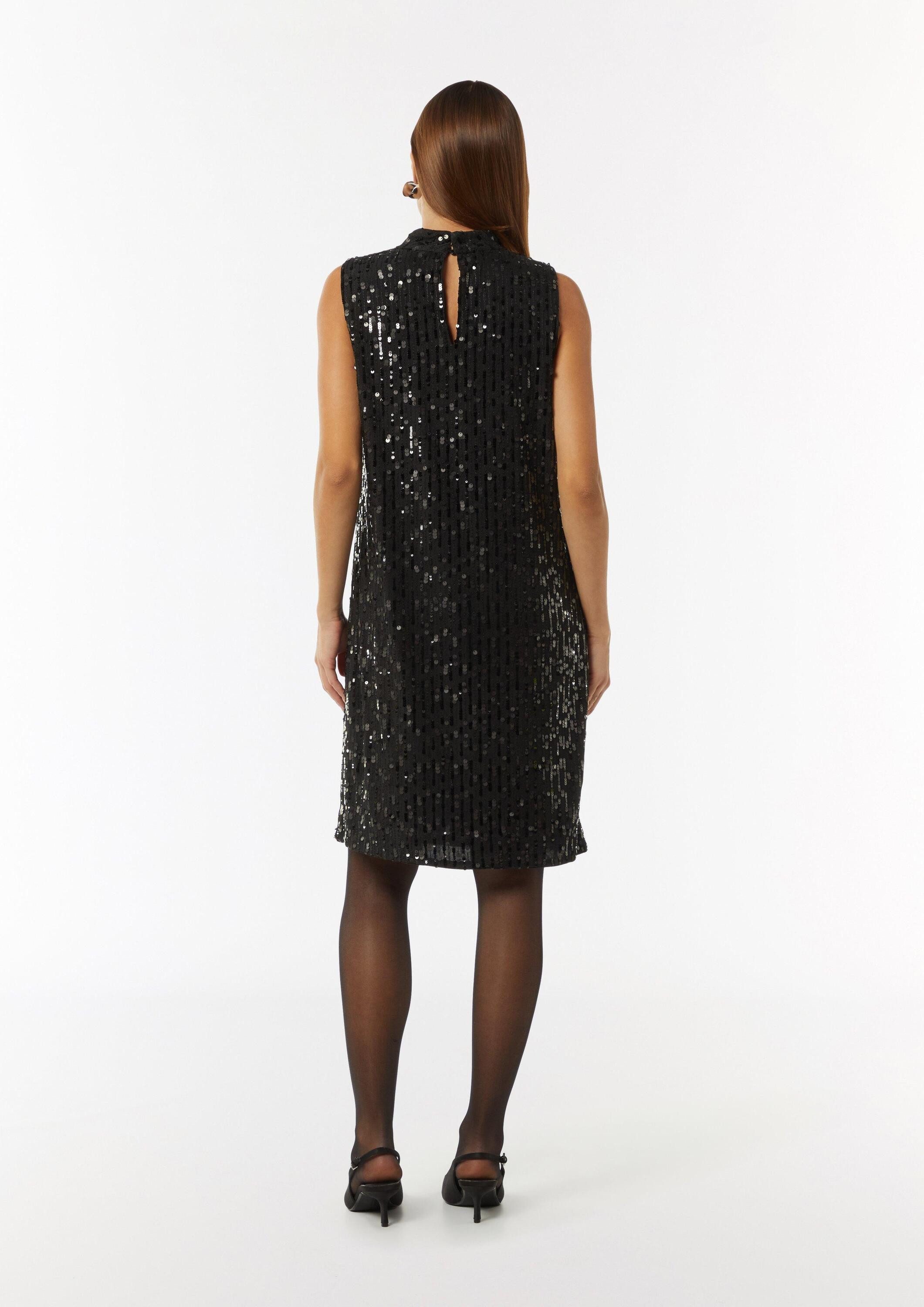 comma Minikleid Kleid Kurzes Paillettenkleid mit Cut-out