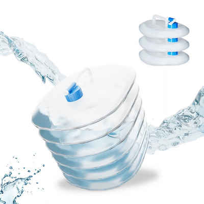 relaxdays Kanister Wasserkanister faltbar 4er Set oval, 15 Liter