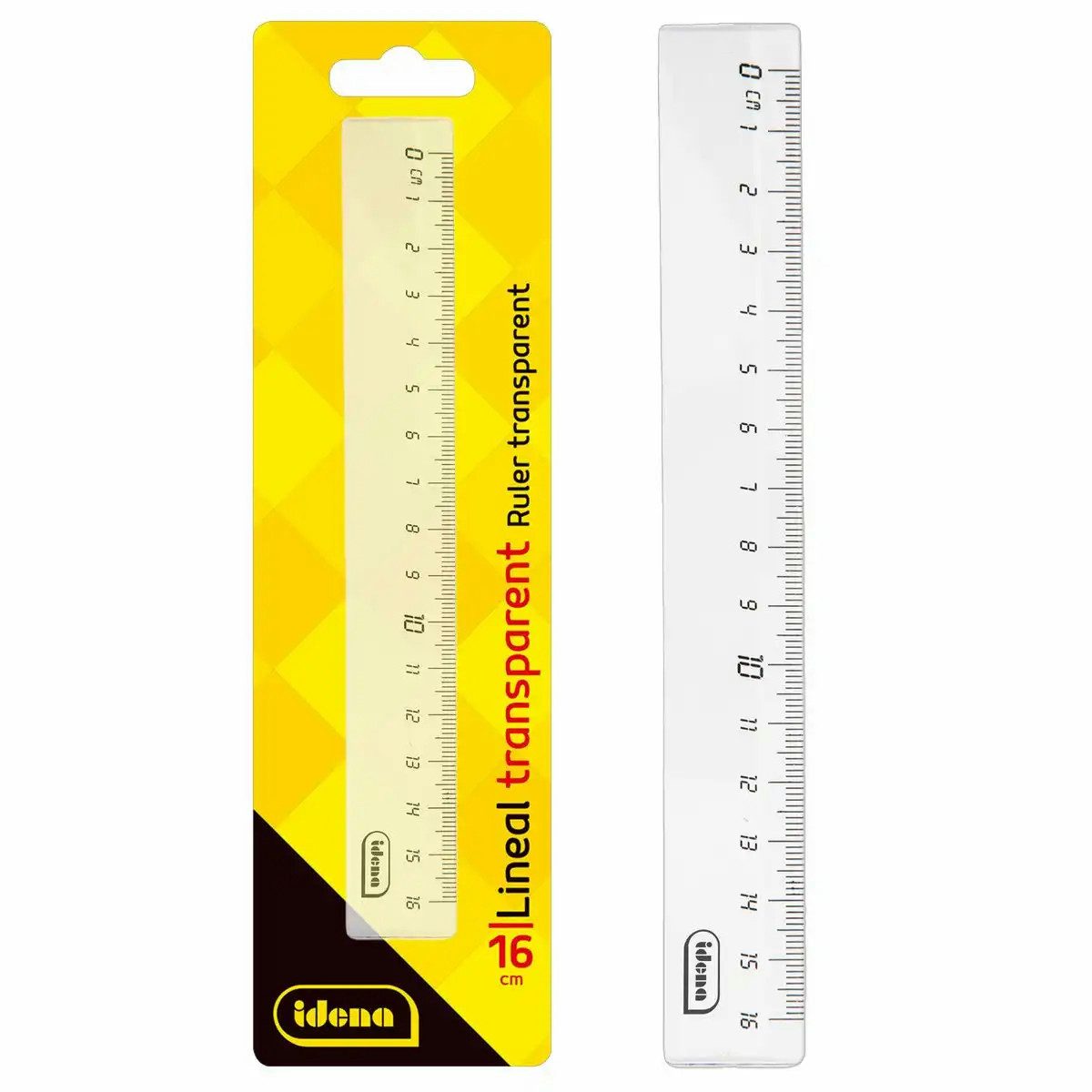 Idena Lineal Idena Lineal transparent 16 cm – für Schule & Büro