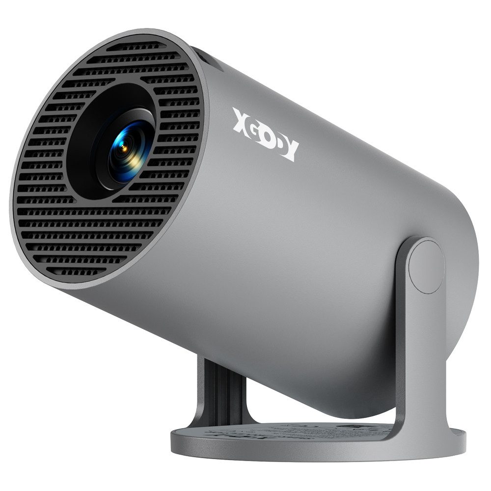 XGODY Gimbal 3 Mini Tragbarer Projektor 4K Android 11 Wifi6 BT 5.4 LCD-Beamer (8000:1, 1920x1080 px, 4K-Unterstützung Heimfilmprojektor 180° drehbar)