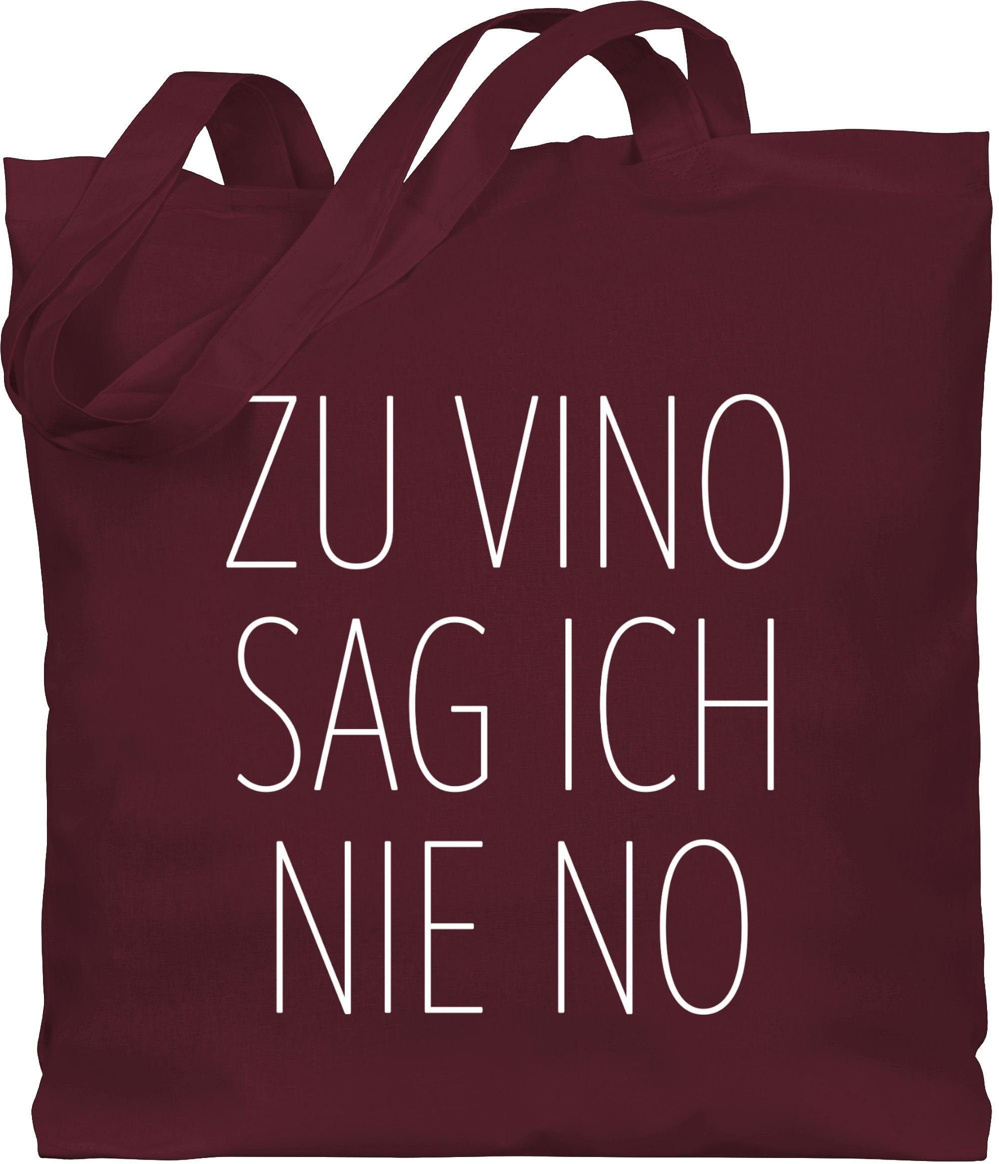 Shirtracer Umhängetasche »Zu Vino sag ich nie No weiß Sprüche