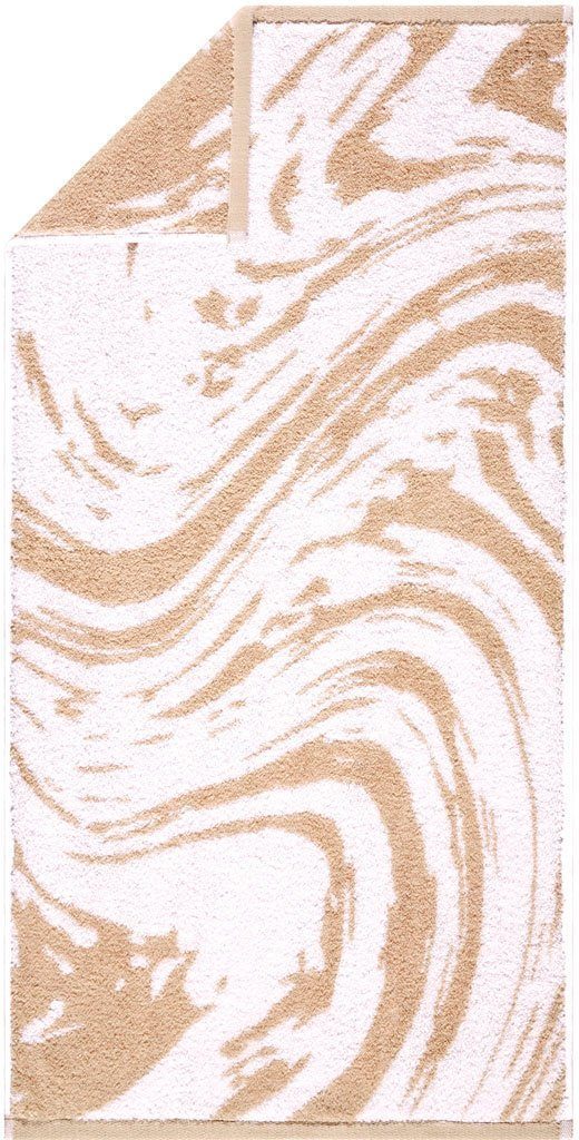 marmoriert Set 70x120 Badematte Handtuch beige MARBLE, Frottier, (7-tlg), mit cm Egeria passender