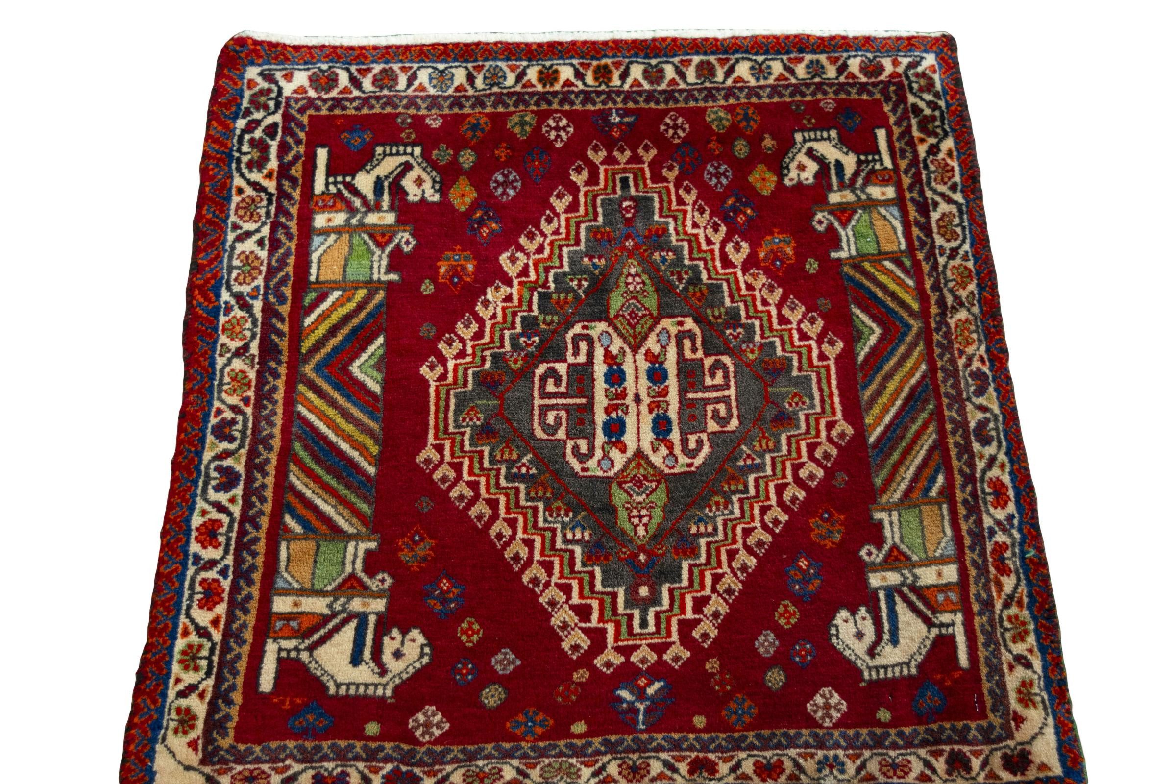 Nain Trading Orientteppich Shiraz 65x65 Handgeknüpfter Orientteppich / Perserteppich Quadratisch, quadratisch, Höhe: 10 mm