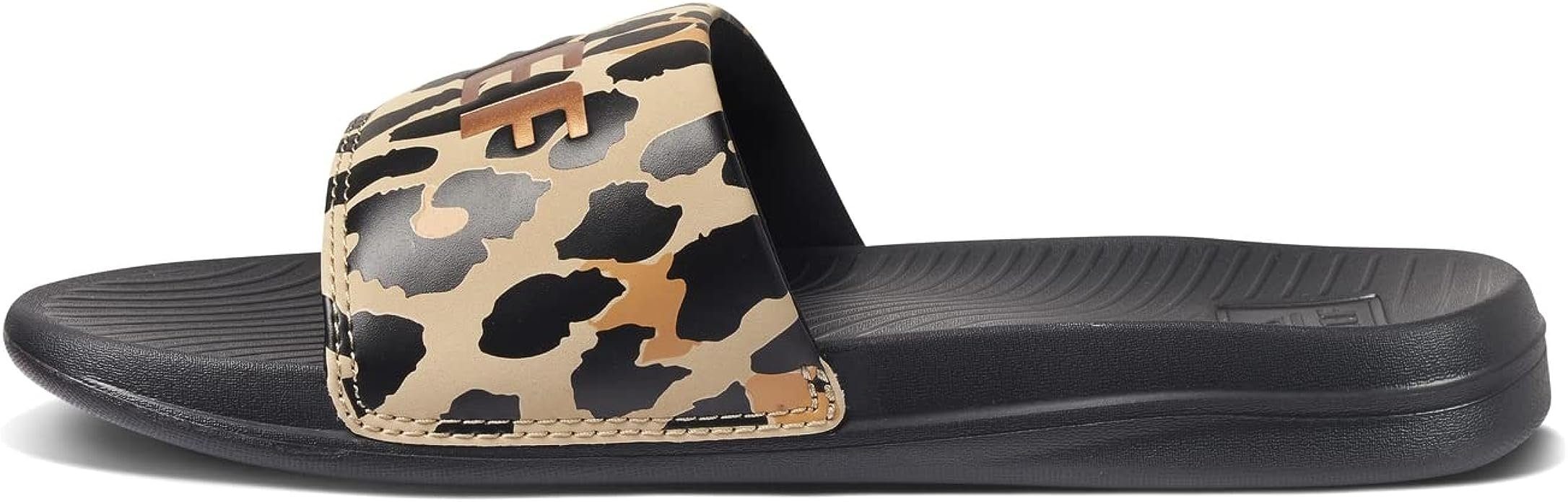 Reef One Slide Classic Leopard Schlappen