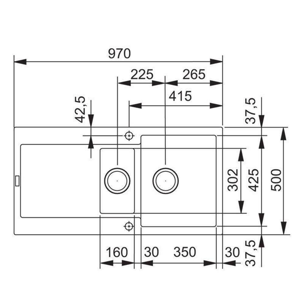 FRANKE Granitspüle Maris MRG 651-97 Fragranit+, 97/500 cm