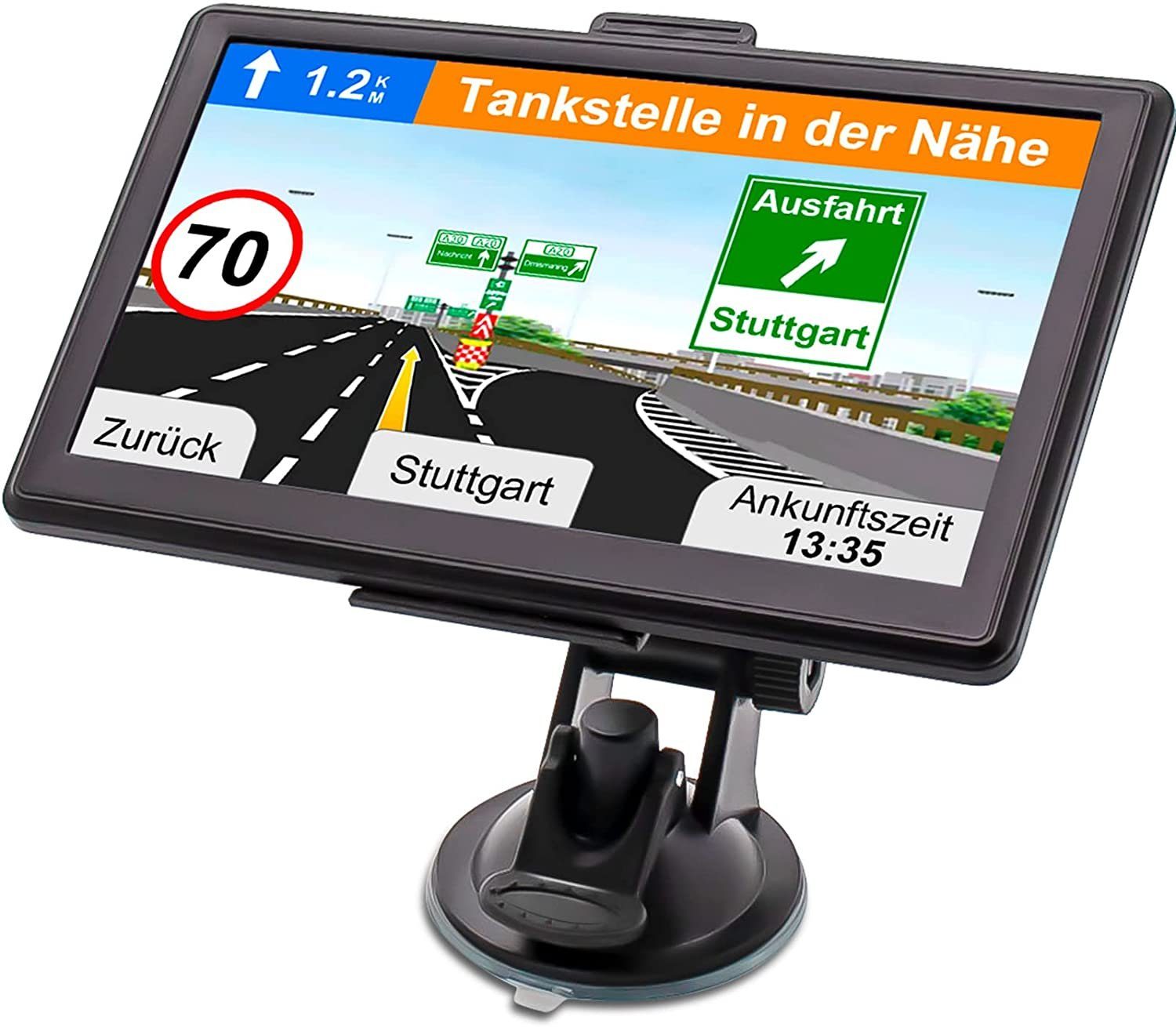 GABITECH 7 Zoll Навігаціяssystem GPS Navi Für LKW, PKW, WOMO. INKL kamera LKW-Navigationsgerät