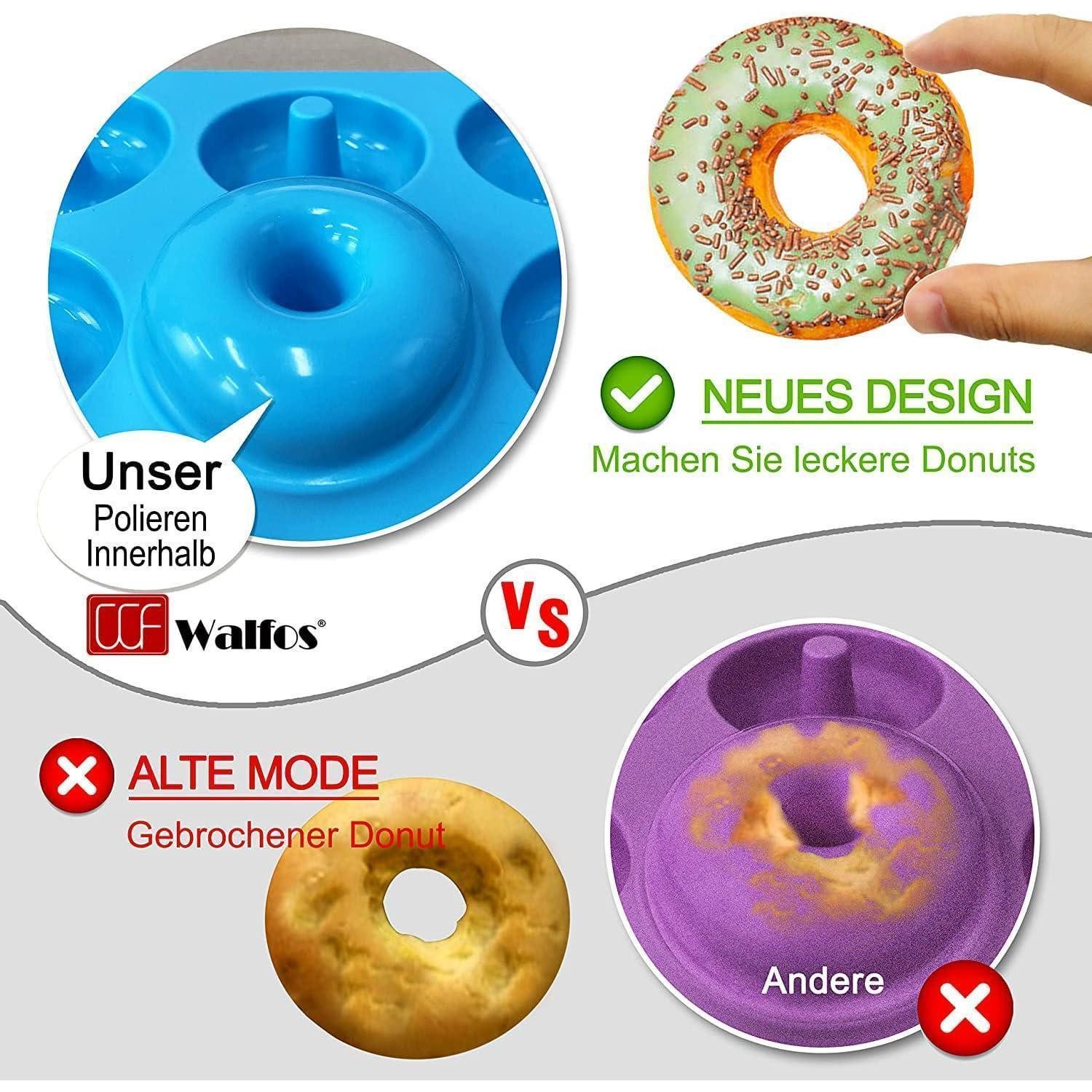 Silikon-Donut-Form, 6 Löcher, BPA-frei, Hitzebeständig Bis 229 °C, 2 Stück, Grün – Perfekt Zum Backen