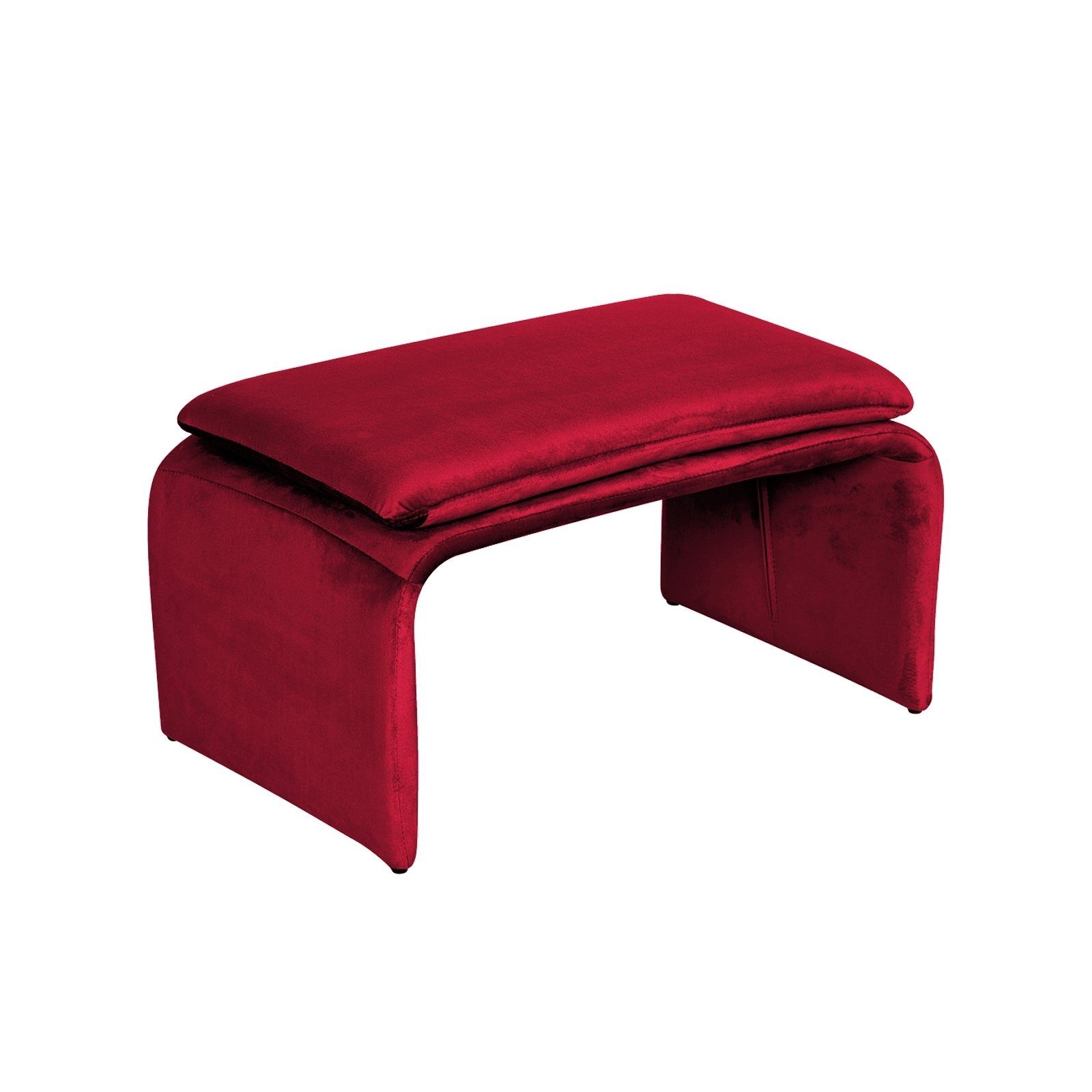 Unifarben (Stück, Sitzhocker 1 St), HTI-Living Rot Hocker Sitzhocker Vance