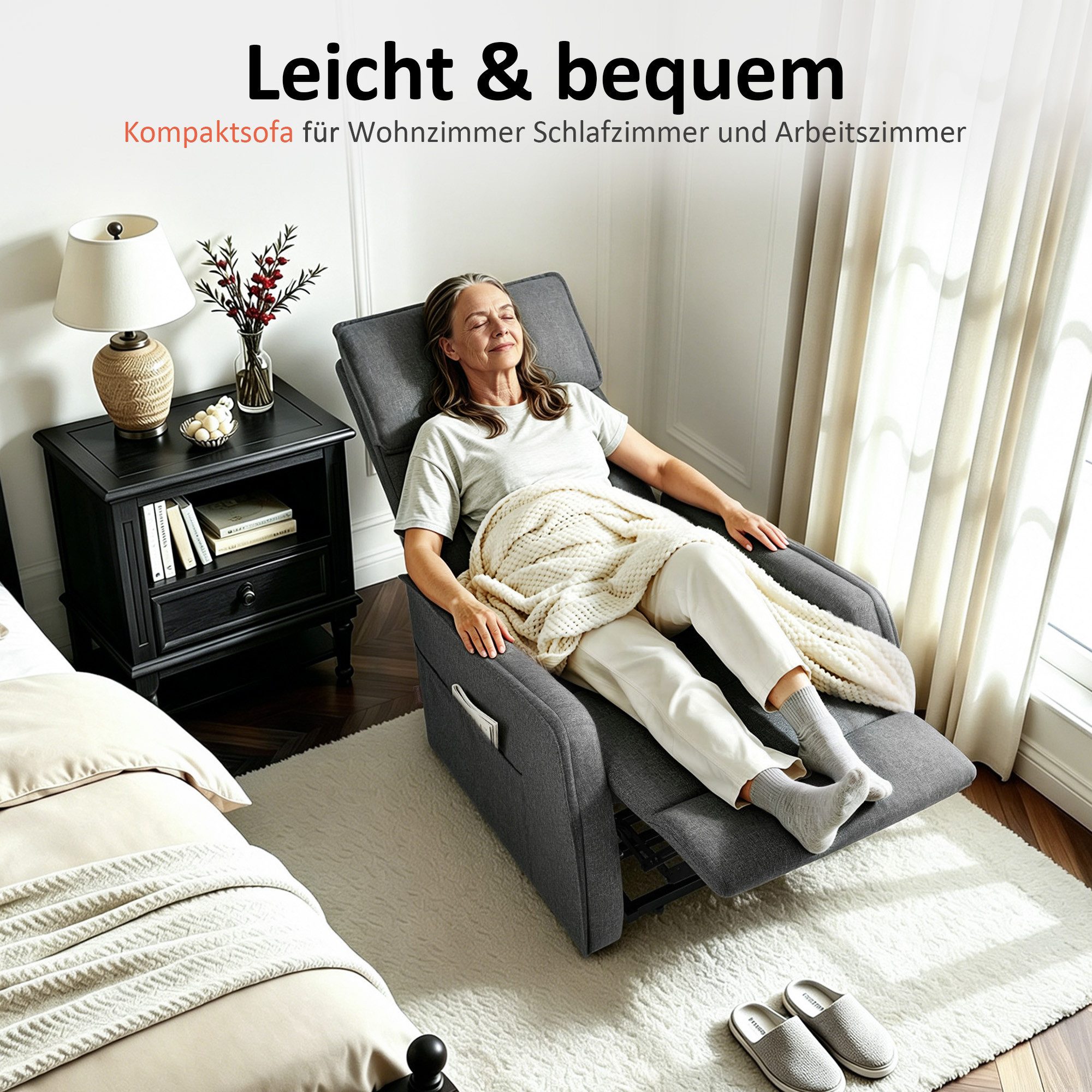 MCombo Relaxsessel M MCombo Fernsehsessel mit Aufstehhilfe Elektrisch 7027 (Fernsehsessel mit Aufstehhilfe), Massage & Heizung, Seniorensessel, Stoff