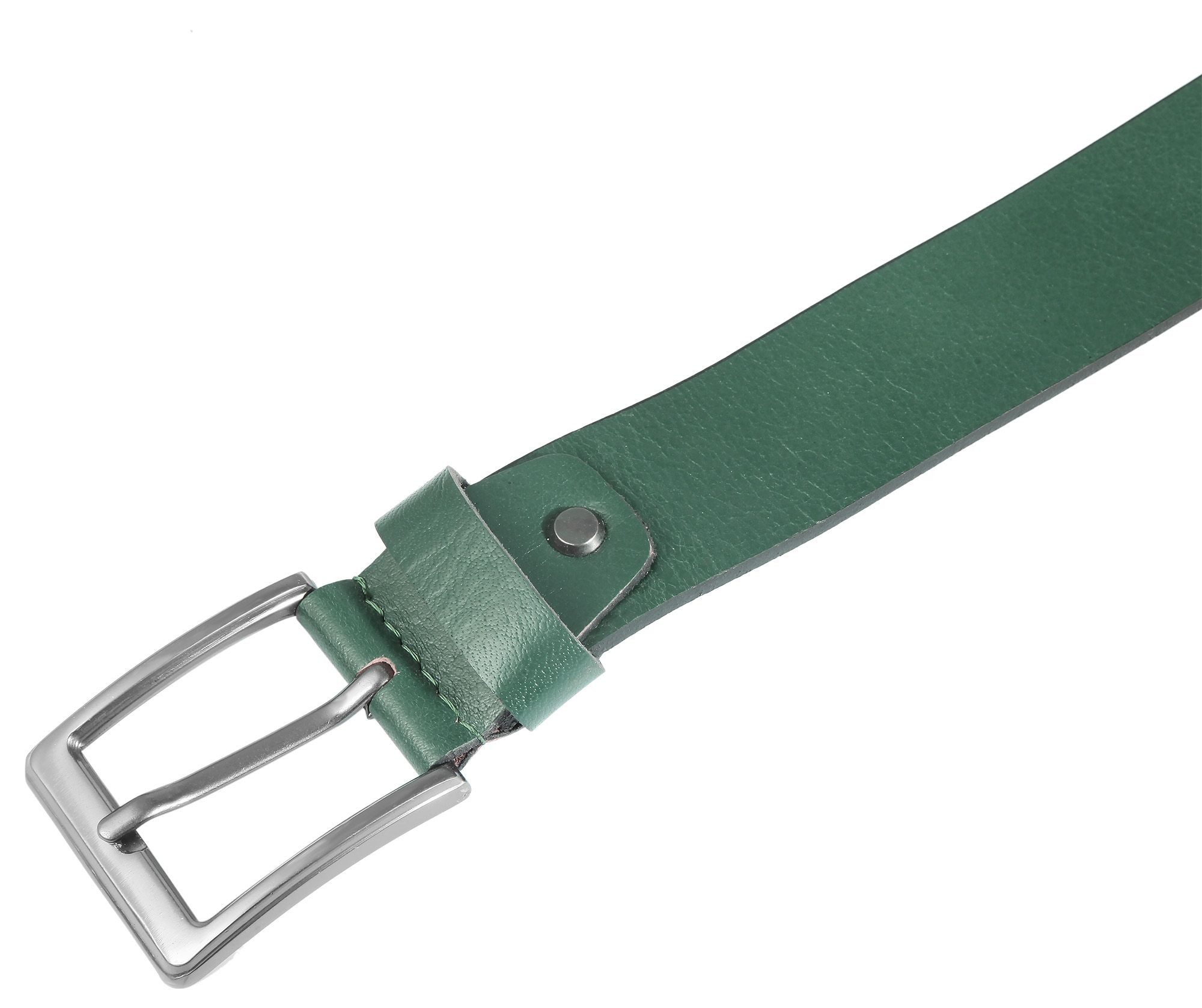 Leonardo Verrelli Ledergürtel hochwertiges Echtleder, kürzbar, grün, 90 cm - 140 cm