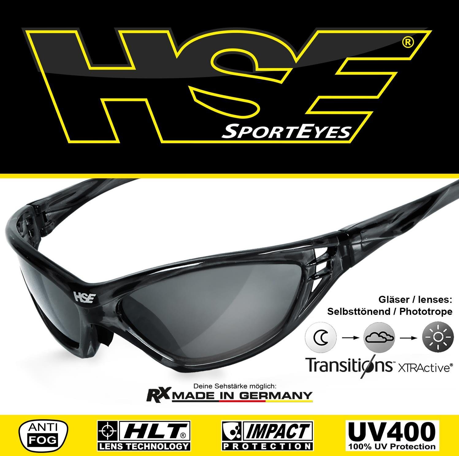 HSE - SportEyes Sportbrille SPEED MASTER 2 selbsttönend, schnell selbsttönende Gläser