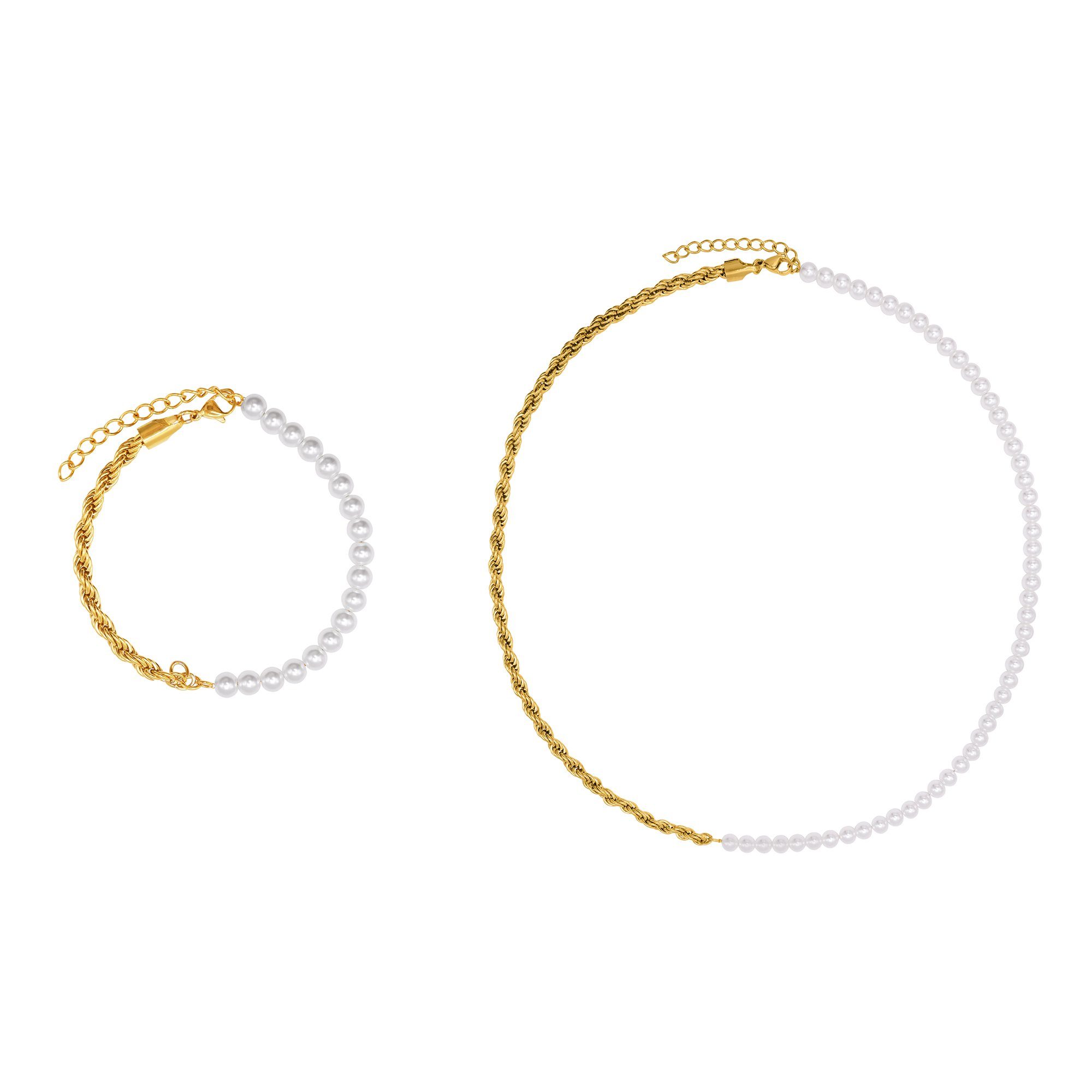 Heideman Collier Set Jill goldfarben Geschenkverpackung), Damen Geschenkset Armband Halskette mit und (inkl