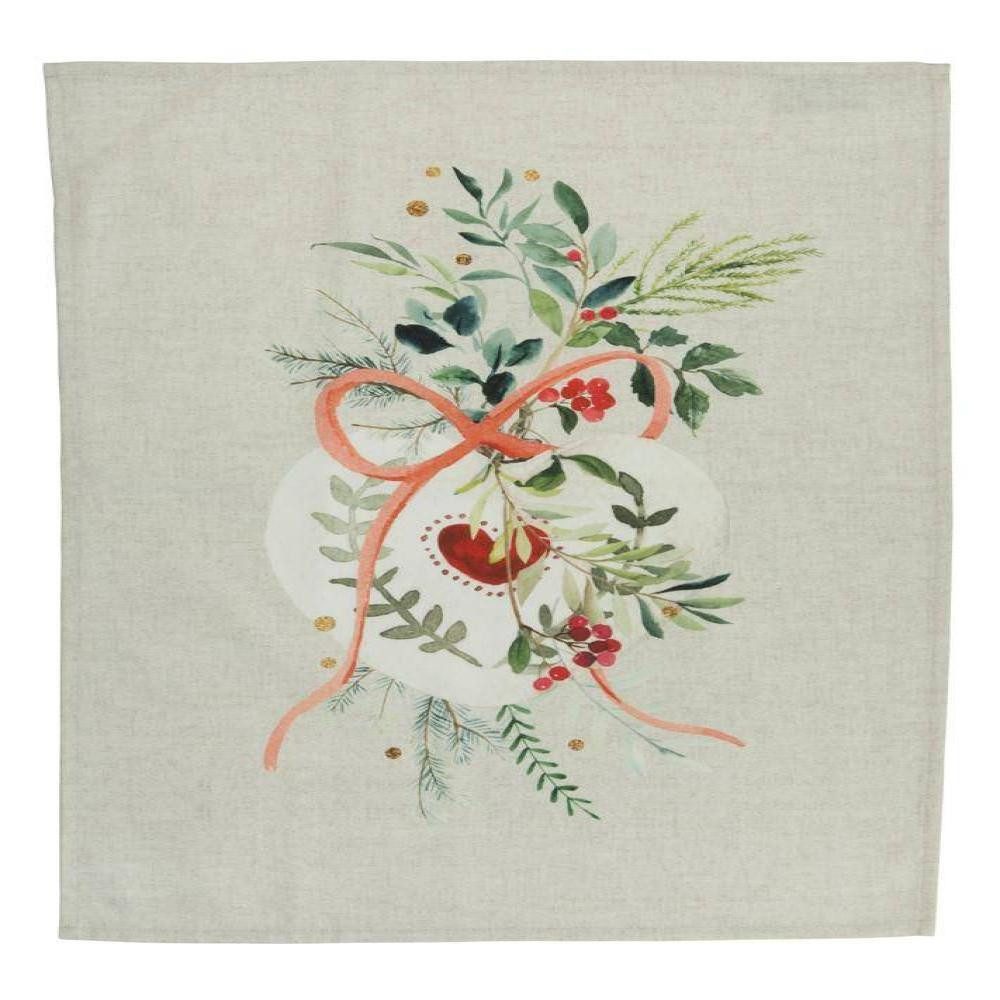 PICHLER Geschirrtuch Finya - X Mas Time Rot, (1x Geschirrtuch 50 x 70 cm), aus 100% Baumwolle