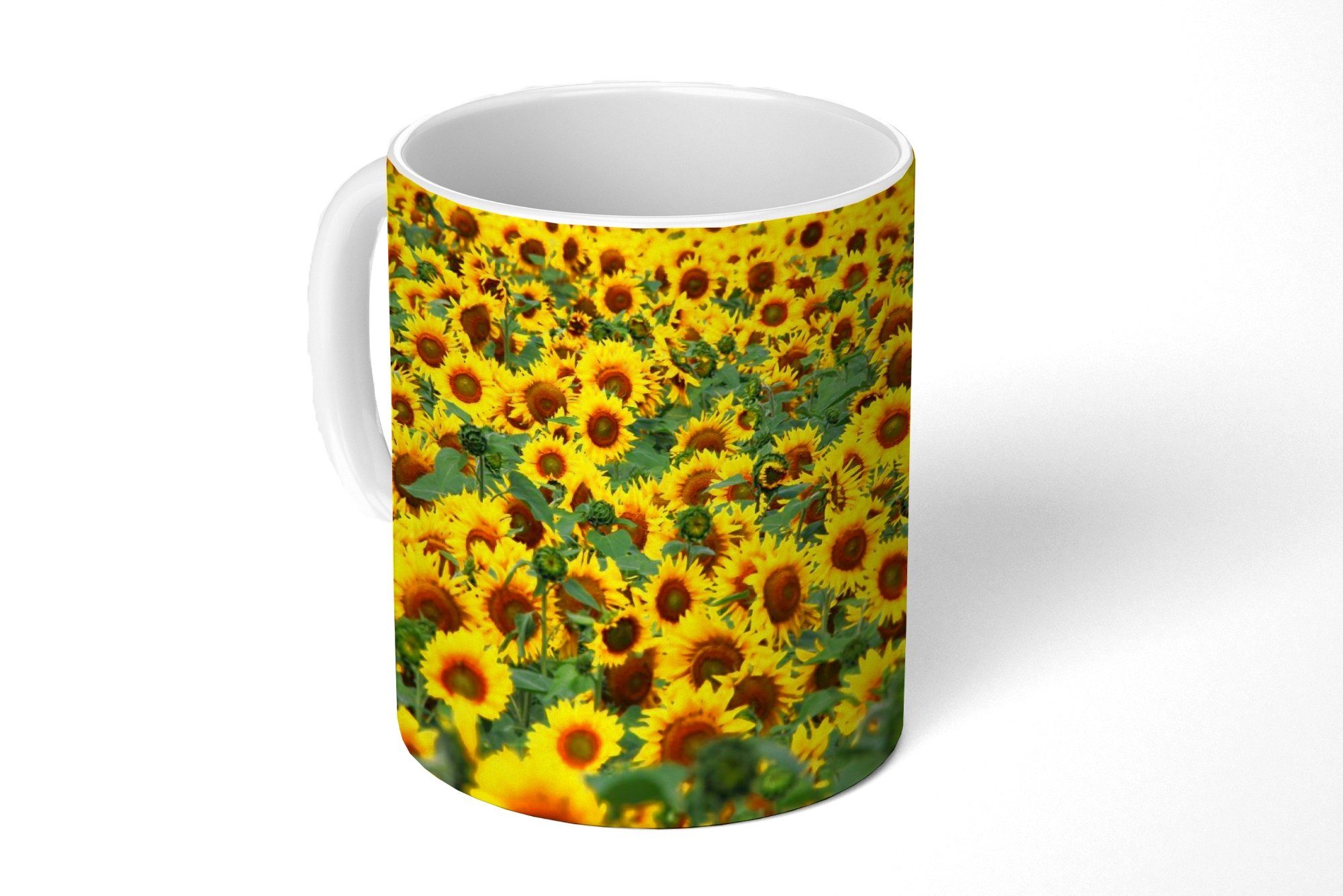 MuchoWow Tasse Sonnenblume - Blumen - Natur, Keramik, Кофейные чашки, Teetasse, Becher, Kaffeebecher, Geschenk