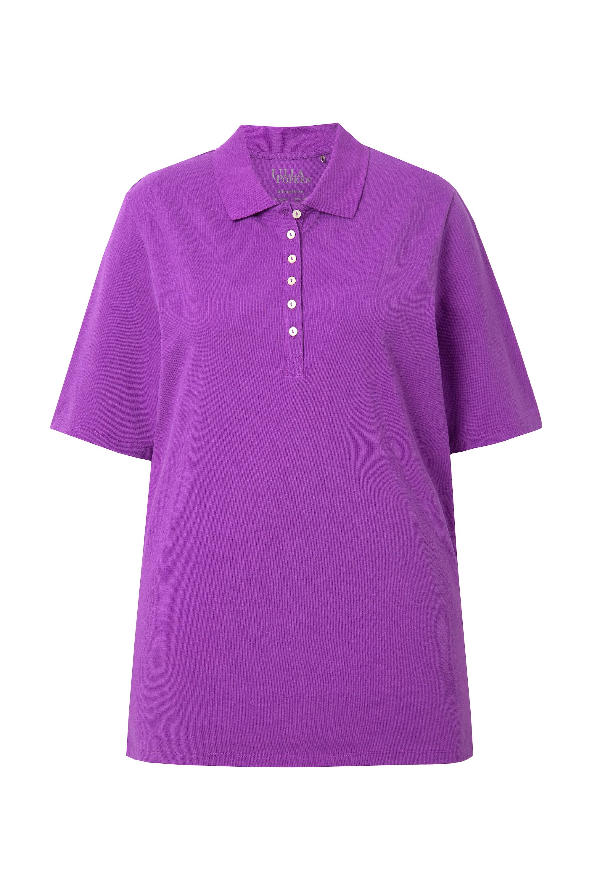 Ulla Popken T-Shirt Poloshirt Piqué Polokragen günstig online kaufen