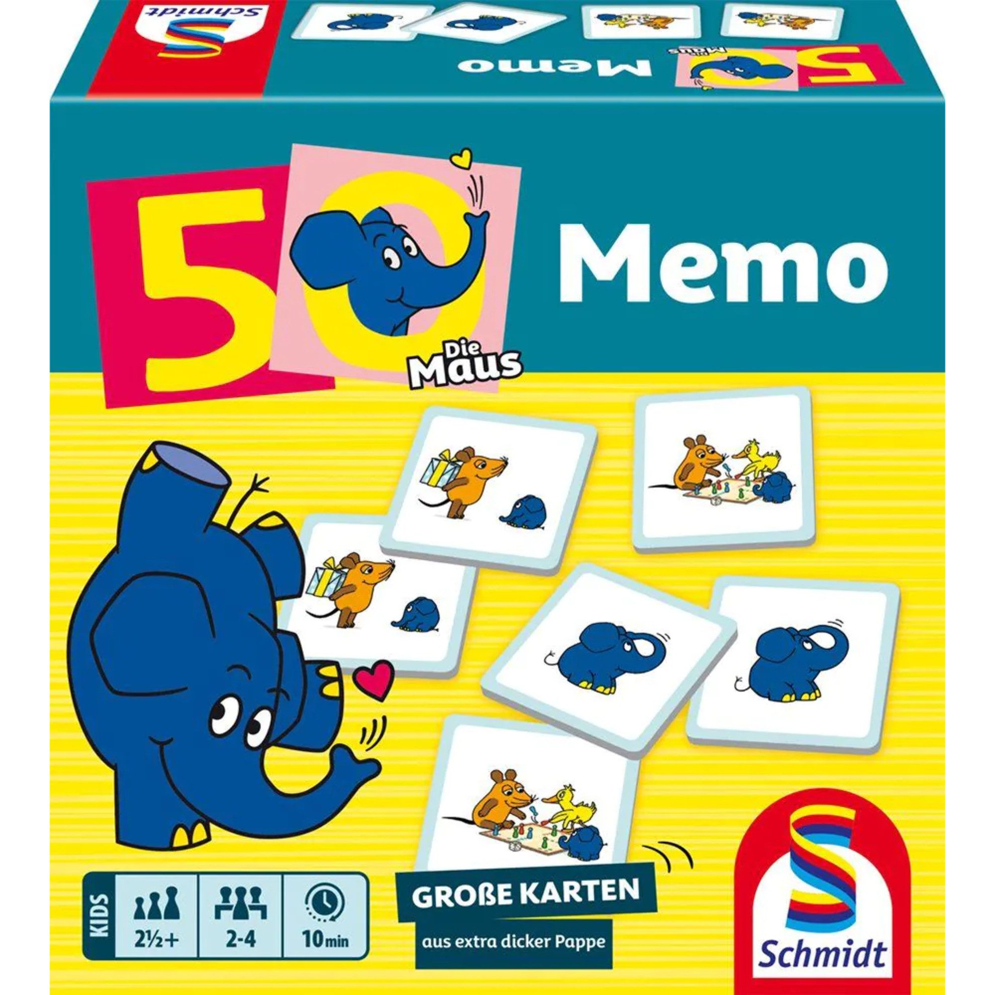 Schmidt Spiele Spiel Schmidt Spiele Die Maus: Elefanten-Memo, 50.
