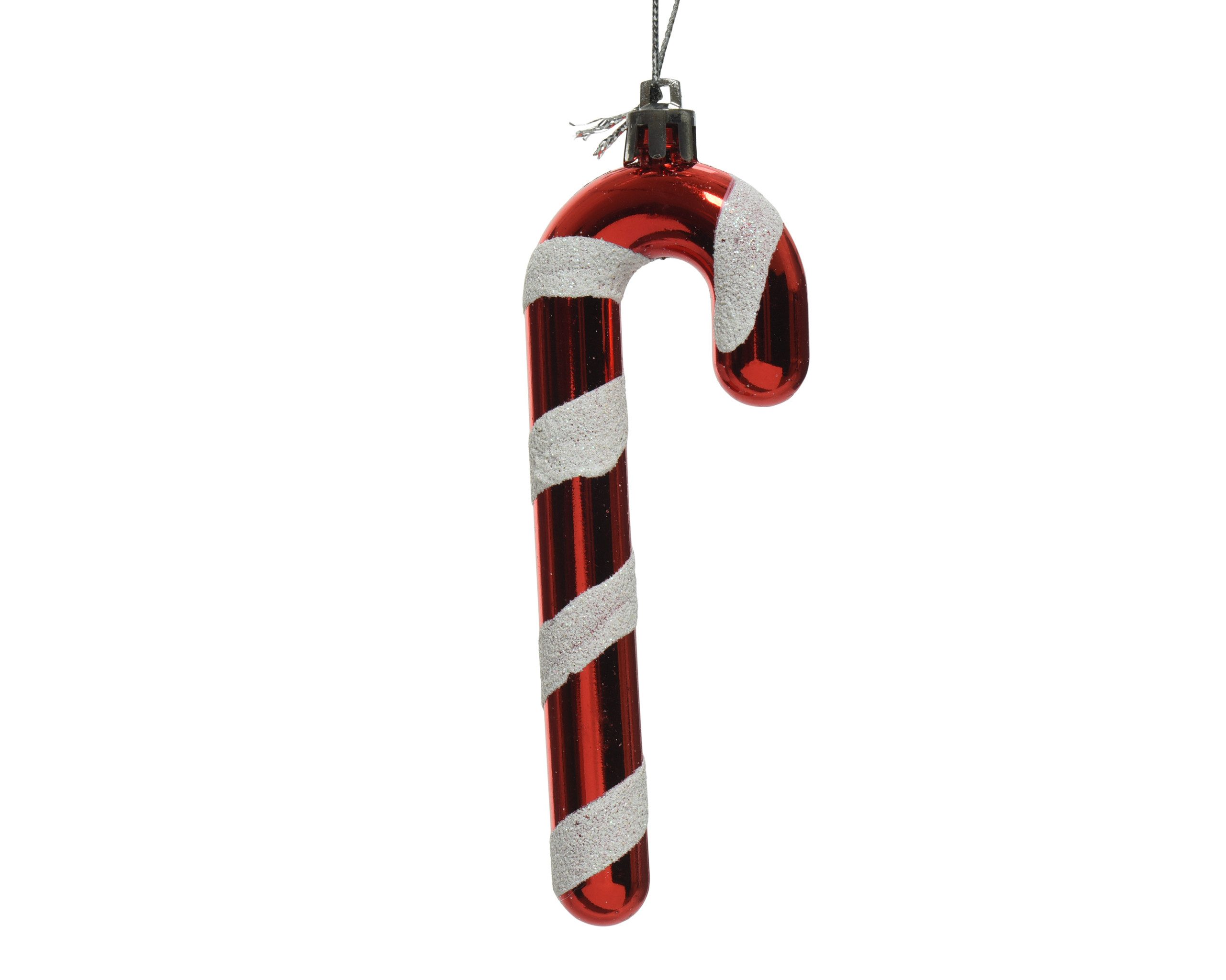 Kaemingk Christbaumschmuck, Christbaumschmuck Kunststoff Zuckerstangen 12cm rot / weiß 2er Set