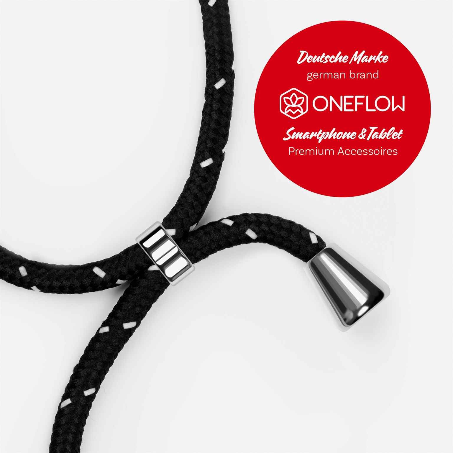 ONEFLOW Handyhülle für OnePlus 8 Pro Hülle mit Band Twist Case Gepunktet 6,78 Zoll, Handyband zum Umhängen Schutzhülle Kordel Handyhülle Kette abnehmbar