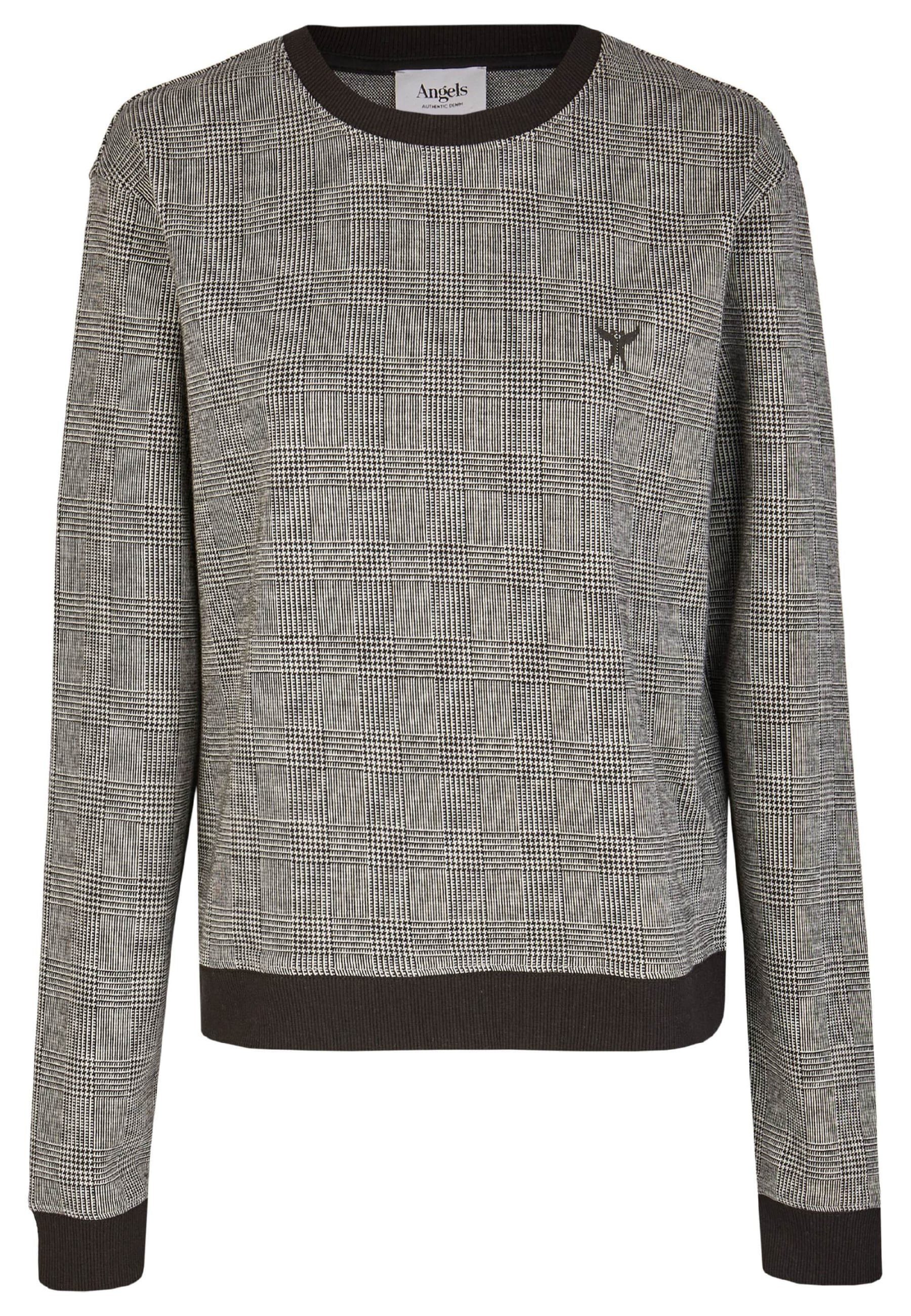 modischem mit Muster mit Sweater ANGELS Sweatshirt Label-Applikationen